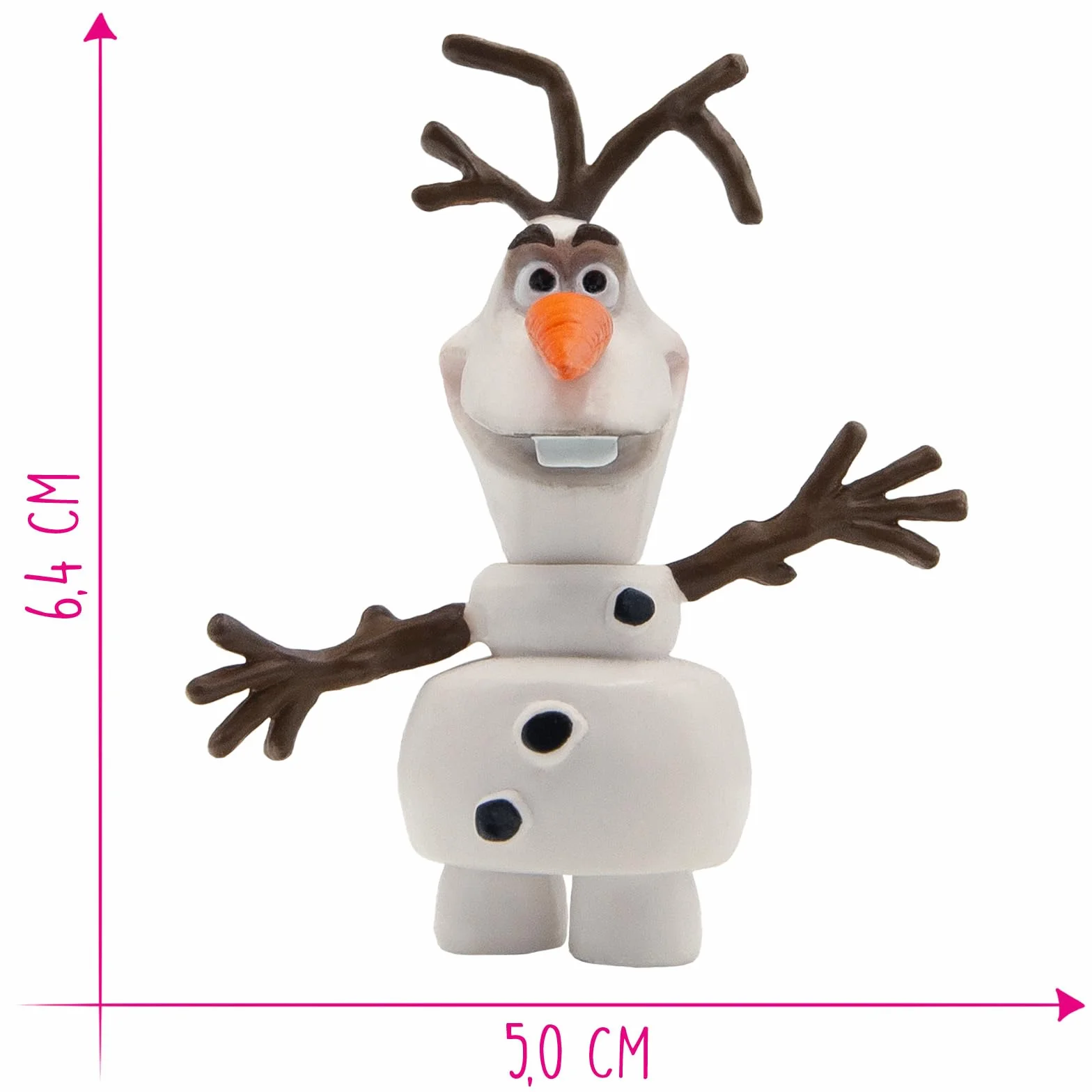 Bullyland Bullyland 12963 – Figurka zabawkowa, Kraina Lodu Walta Disneya – Olaf, ok. Figurka o wysokości 4,5 cm, z miłością, ręcznie malowana, nie zawiera PCV, świetny prezent dla chłopców i dziewcząt