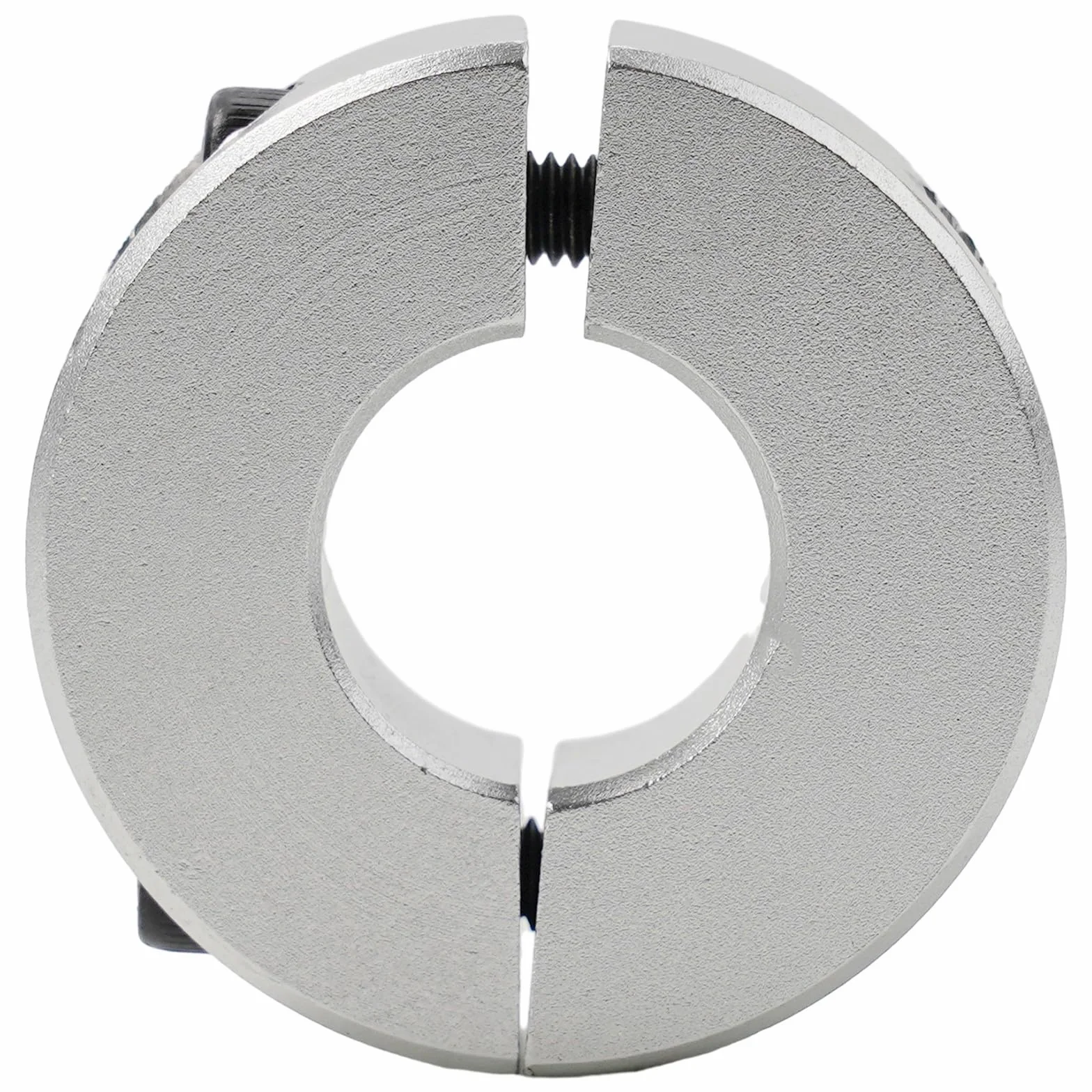 Typ zacisku kołnierza wału, pojedynczy podział, średnica wewnętrzna od 13 mm do 30 mm, wykończenie z czarnego tlenku (15 mm)