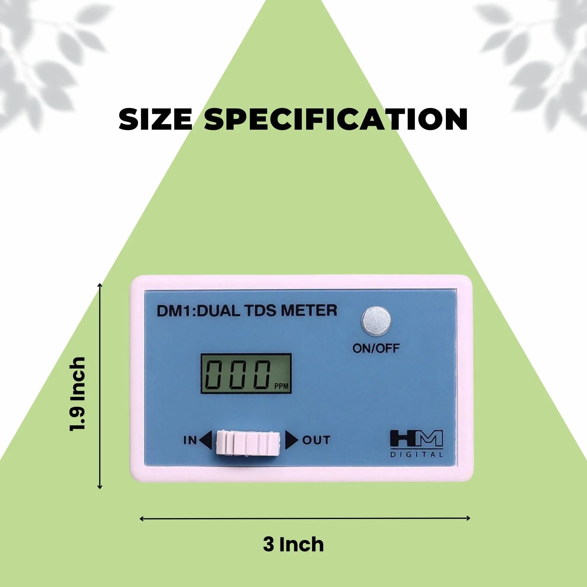 HM Digital Podwójny monitor DM-1" TDS, zakres 0-9990 ppm, dokładność odczytu 2%
