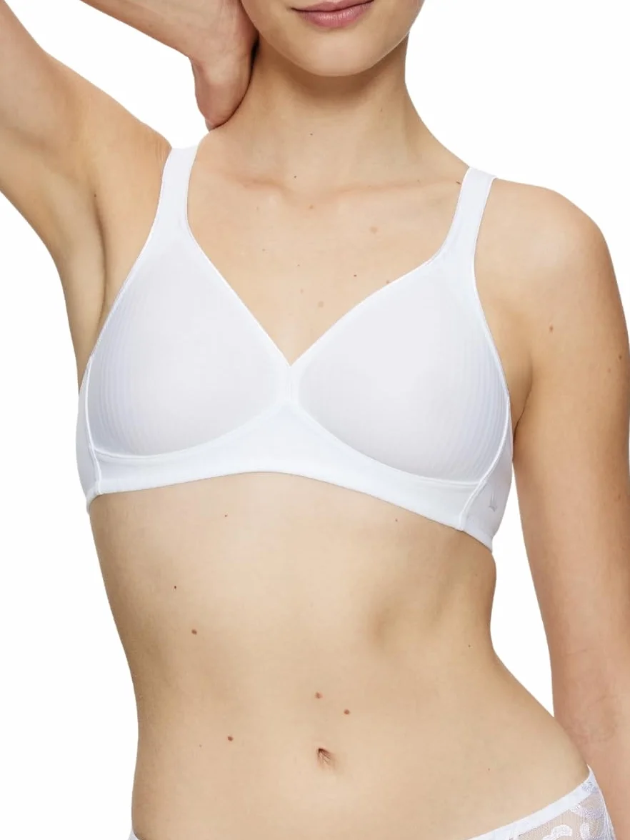 Triumph Modern Soft + Cotton N biustonosz bez fiszbin Kobiety , biały (White 03) , 90E