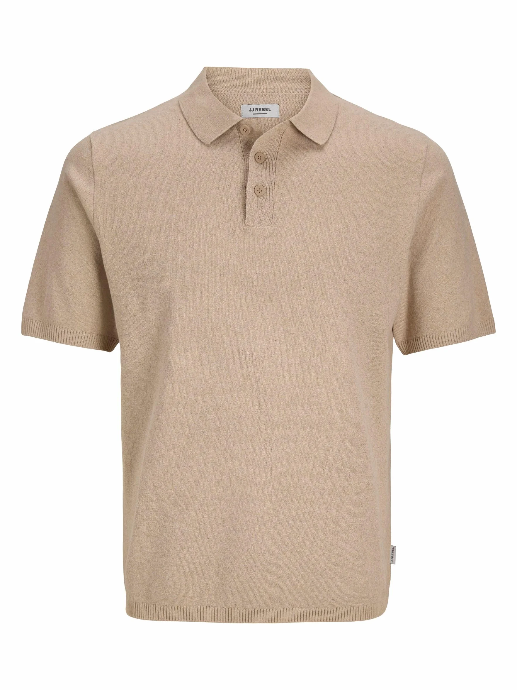 JJ REBEL Jrebcallum Knit Polo Ss, Crockery., L