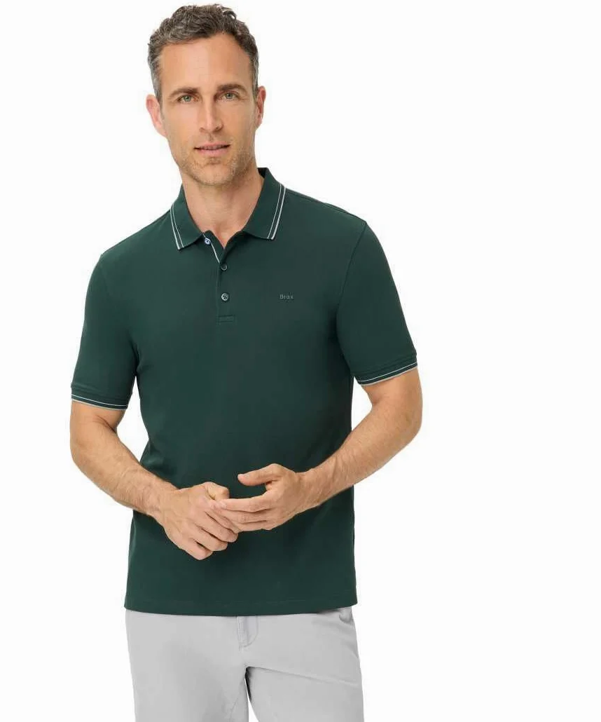 BRAX Koszulka polo Mężczyźni Style Pete Hi-flex Pique Pima Cotton