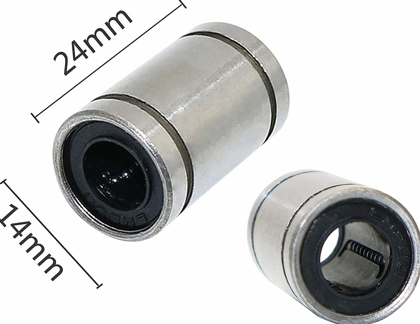 DollaTek 10 szt. LM8UU 8 x 15 x 24 mm dwustronna gumowa uszczelka liniowe ?o?ysko kulkowe