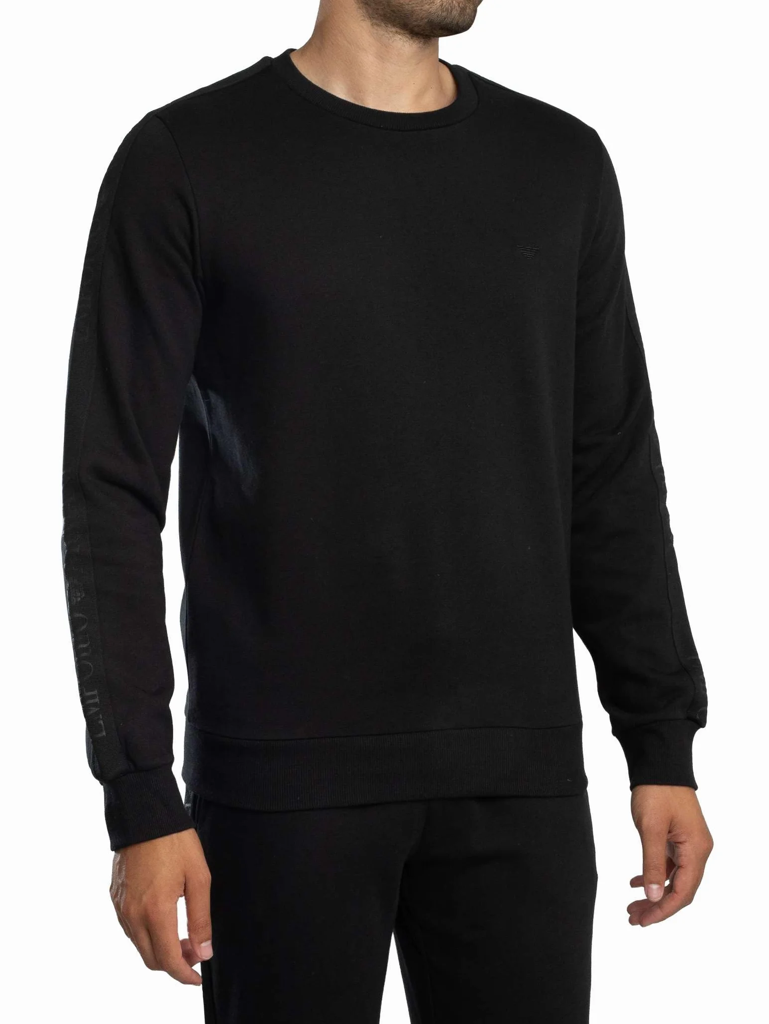 Emporio Armani męski dres basic frotte czarny rozmiar M
