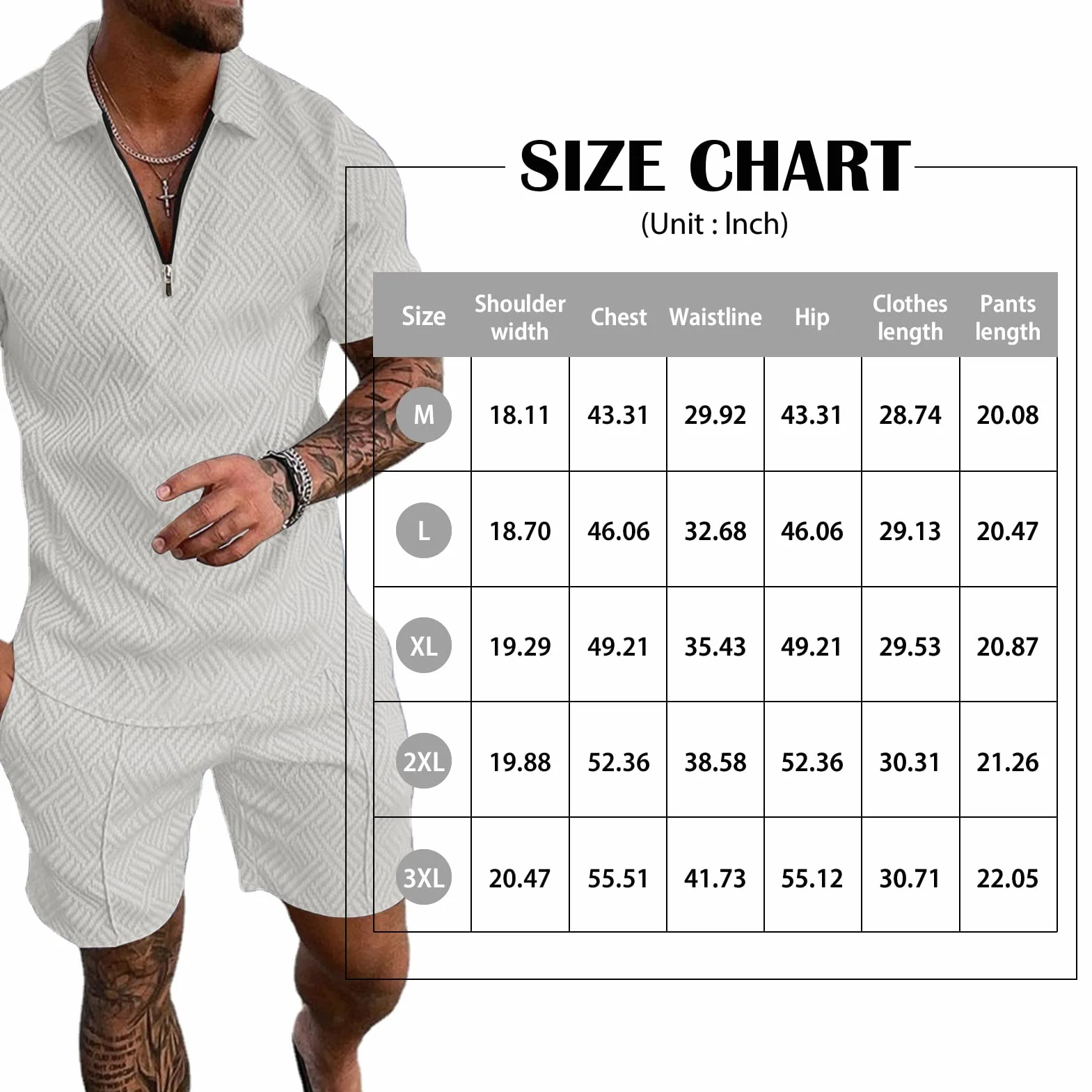 Hoefirm Męski dres polo z krótkim rękawem zestaw 2-częściowe spodnie garniturowe