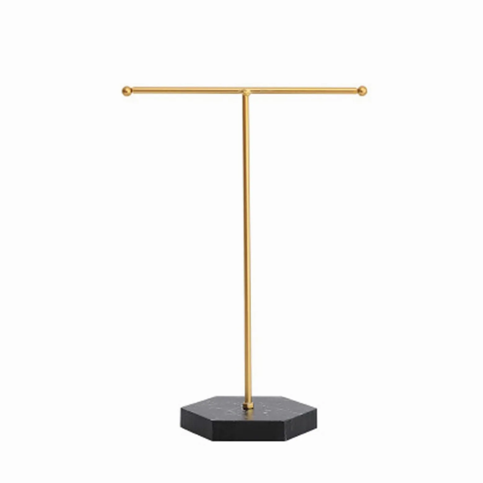 stojak na biżuterię, Stojak na biżuterię metalowy w kształcieLy T, naszyjnik z łańcuszkiem(Black)