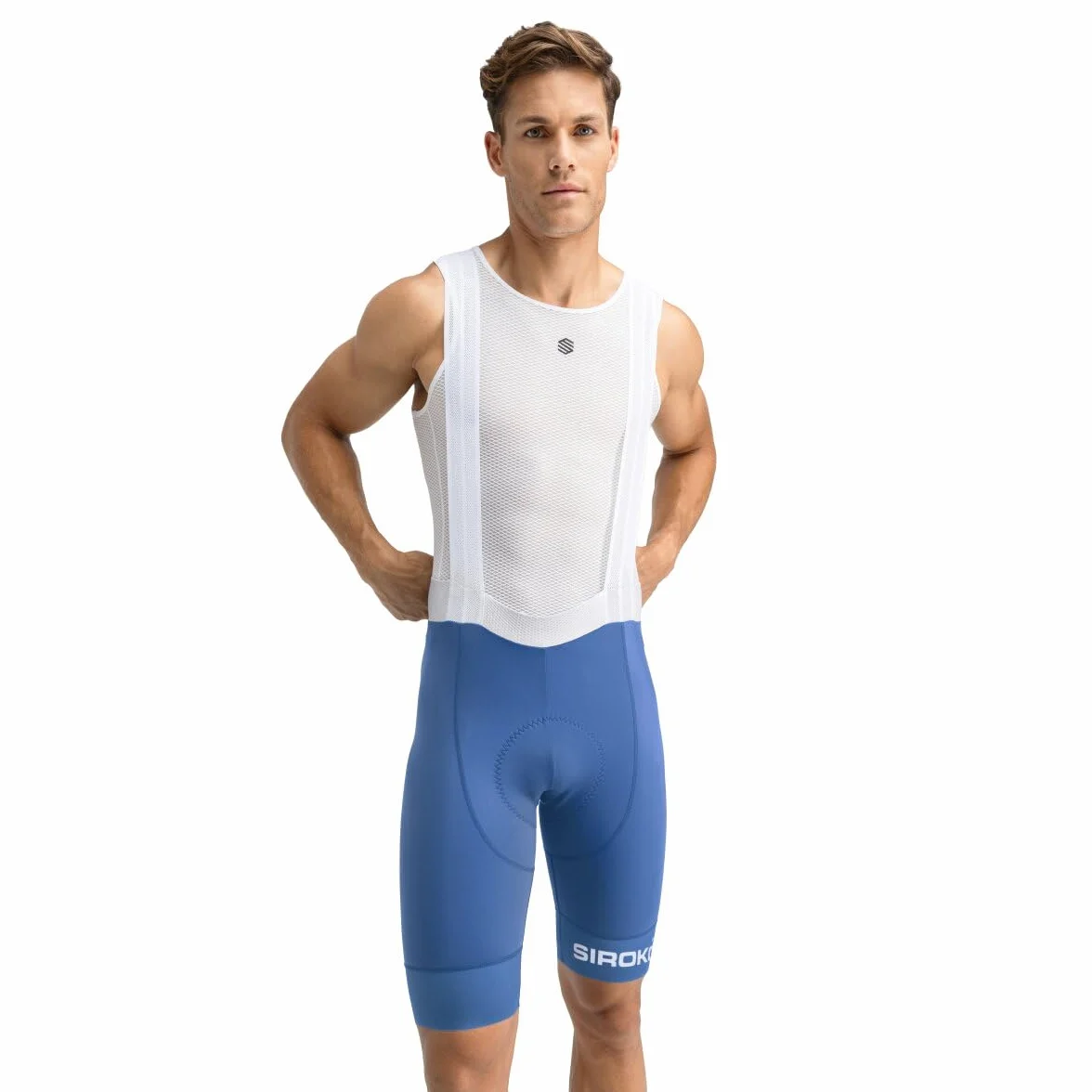 SIROKO - Spodenki Rowerowe Siroko BX Umbrail - XS - Navy blue/Biały