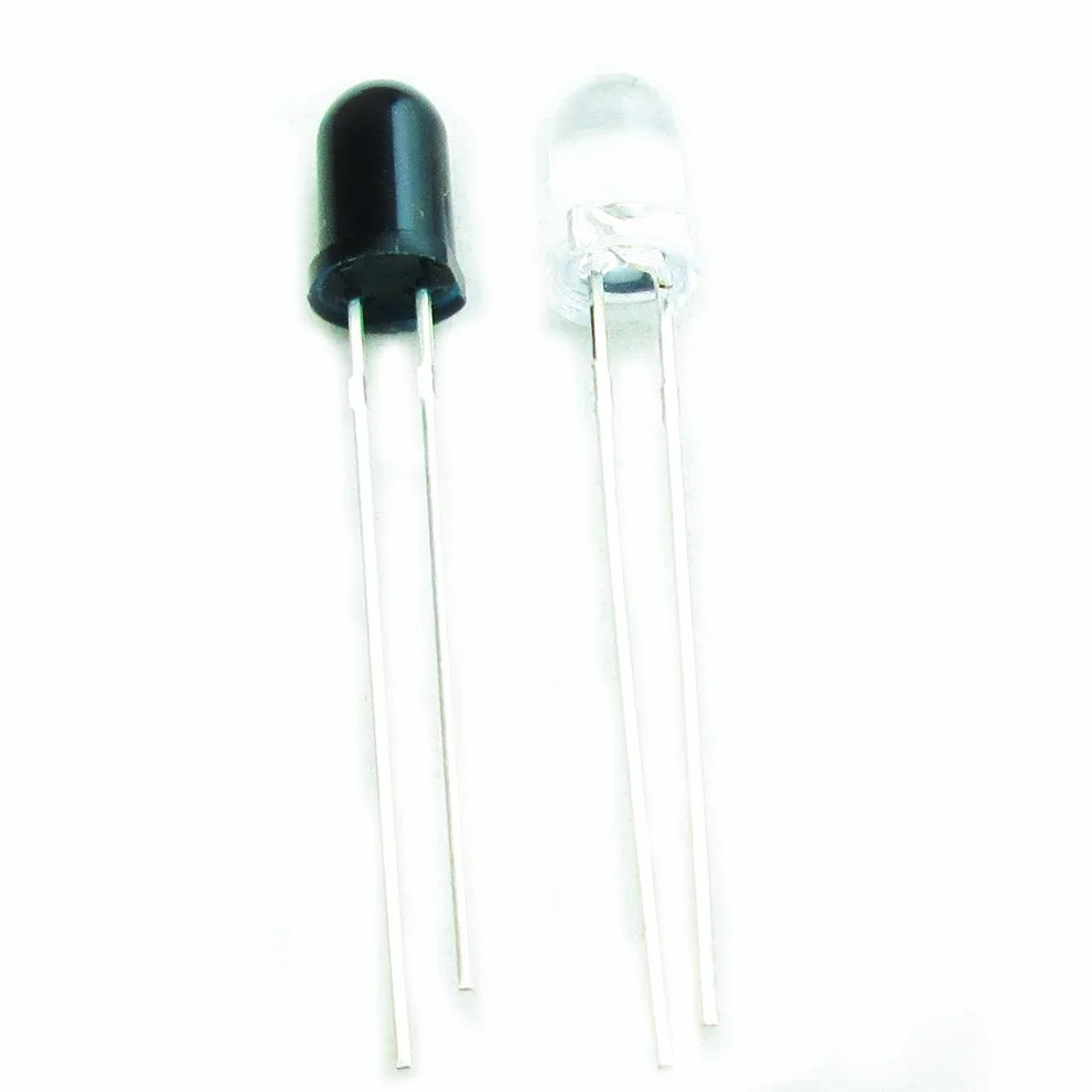 Hailege 20 szt. 5 mm 940 nm LED emiter na podczerwień i odbiornik IR Dioda do Arduino 5 mm na podczerwień 10 emisji + 10 odbiorników (opakowanie zawiera 10 par)