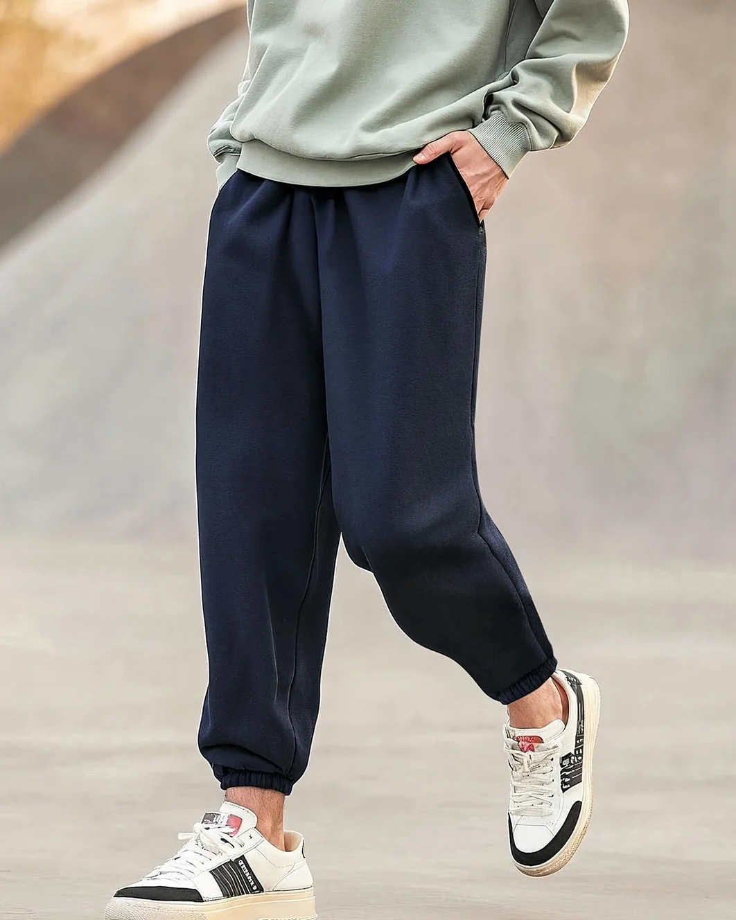 Bewakoof Męskie spodnie do biegania, bawełna, oversize, spodnie dresowe, męskie spodnie sportowe, majtki, uniwersalne spodnie sportowe