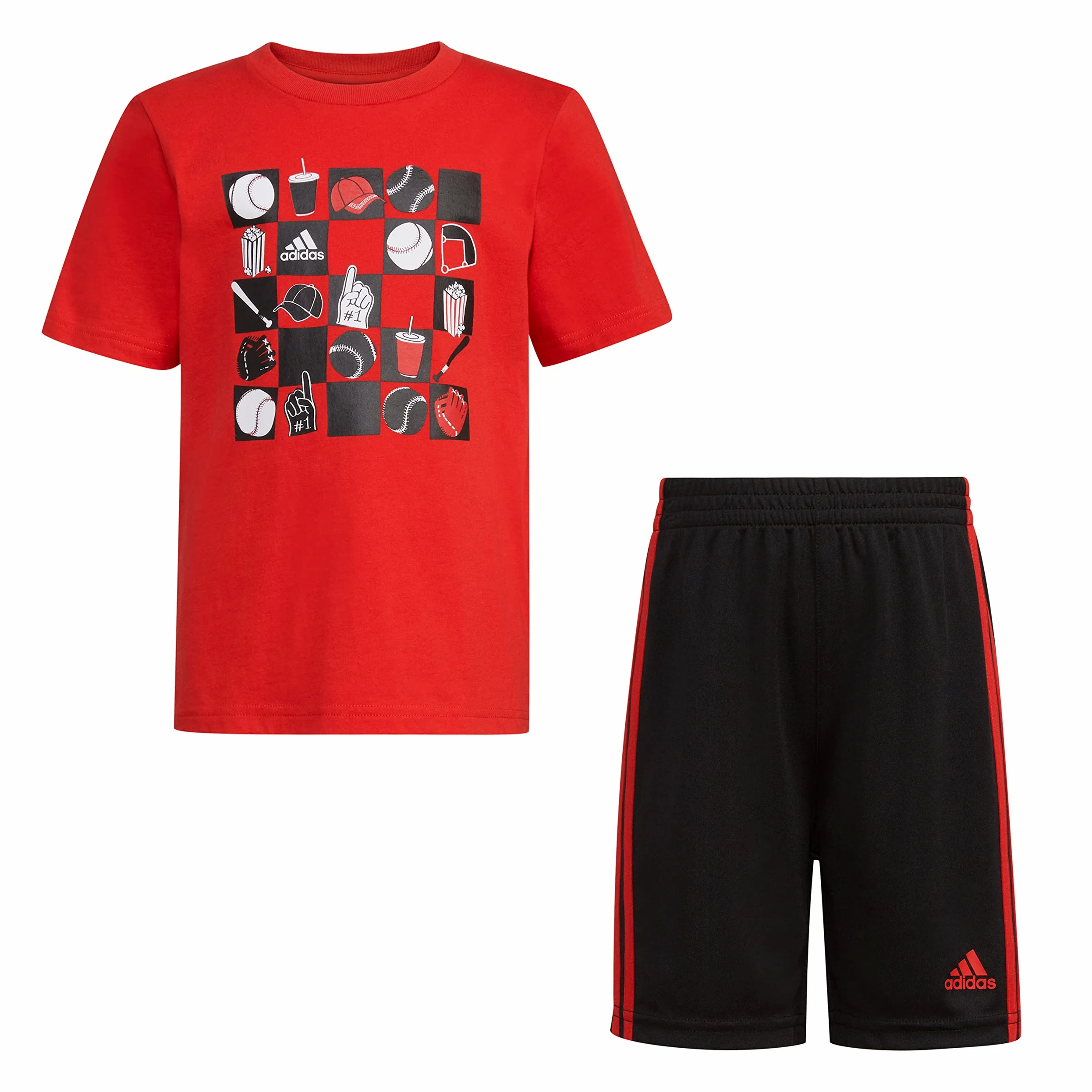 adidas Chłopięcy CTN GRAFICZNY T KRÓTKI ZESTAW CHI