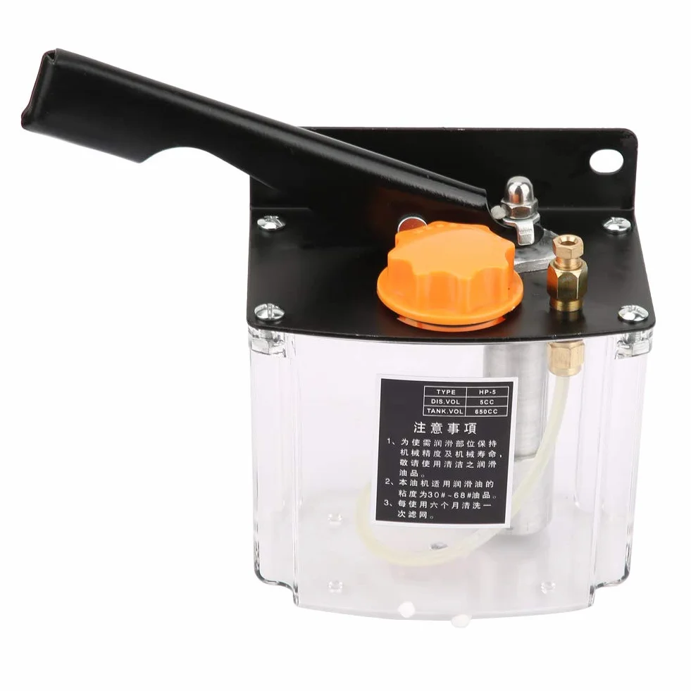 Ręczna pompa smarowa, -5L lewa pompa smarowa 650CC do obrabiarek CNC, centrum obróbki, linii produkcyjnej