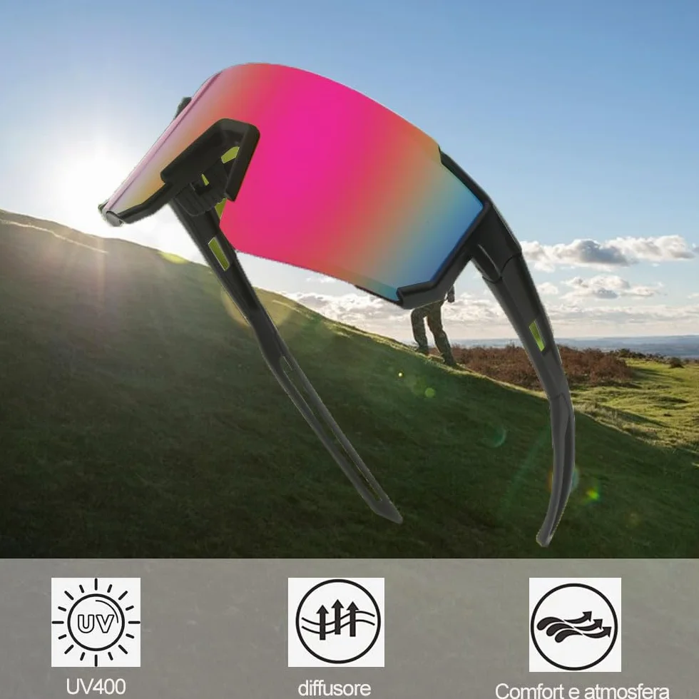 2 szt. spolaryzowane okulary rowerowe, sportowe okulary przeciwsłoneczne, męskie i damskie spolaryzowane okulary rowerowe, odpowiednie do jazdy na rowerze, biegania, wspinaczki górskiej