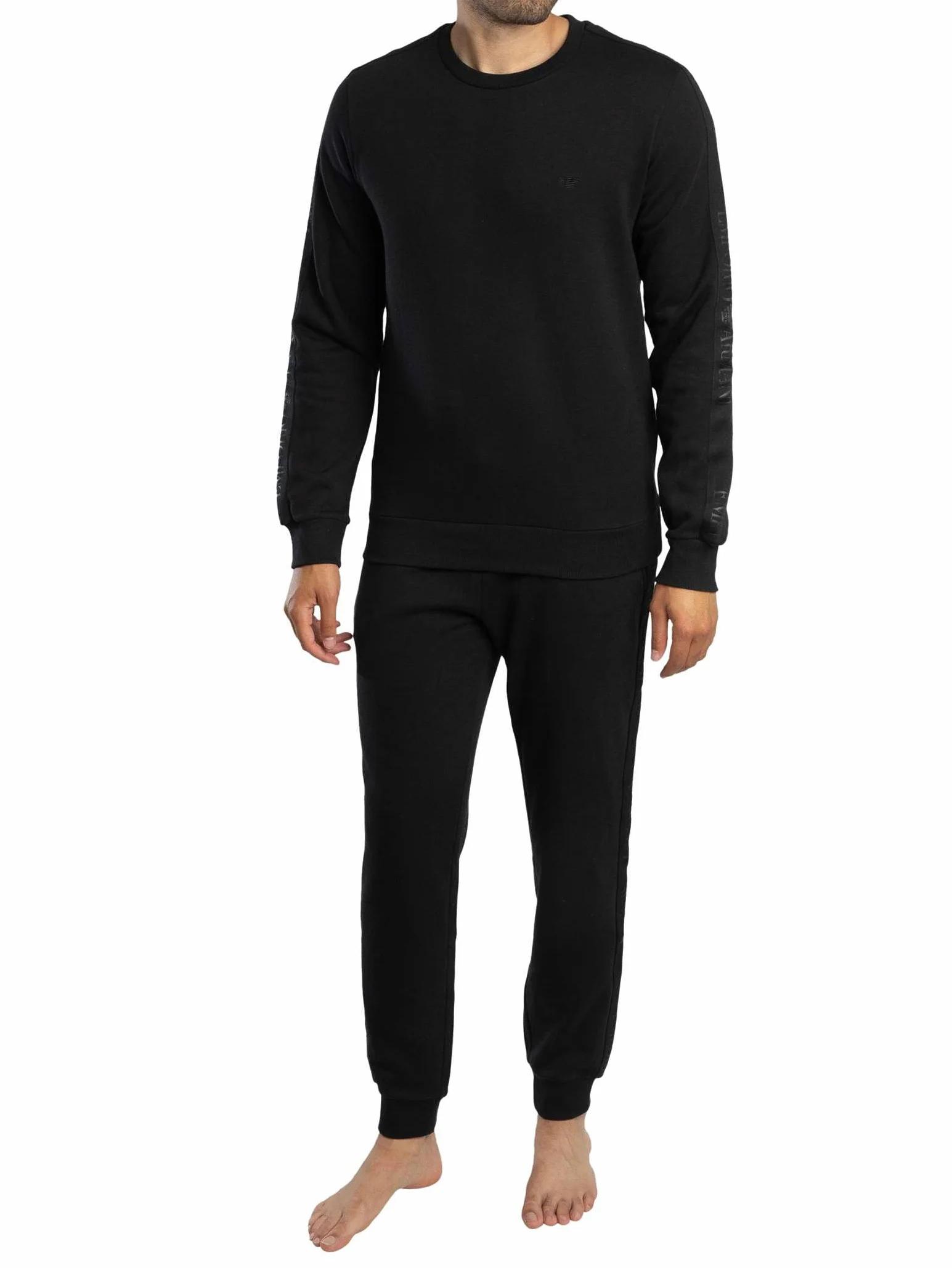 Emporio Armani męski dres basic frotte czarny rozmiar M