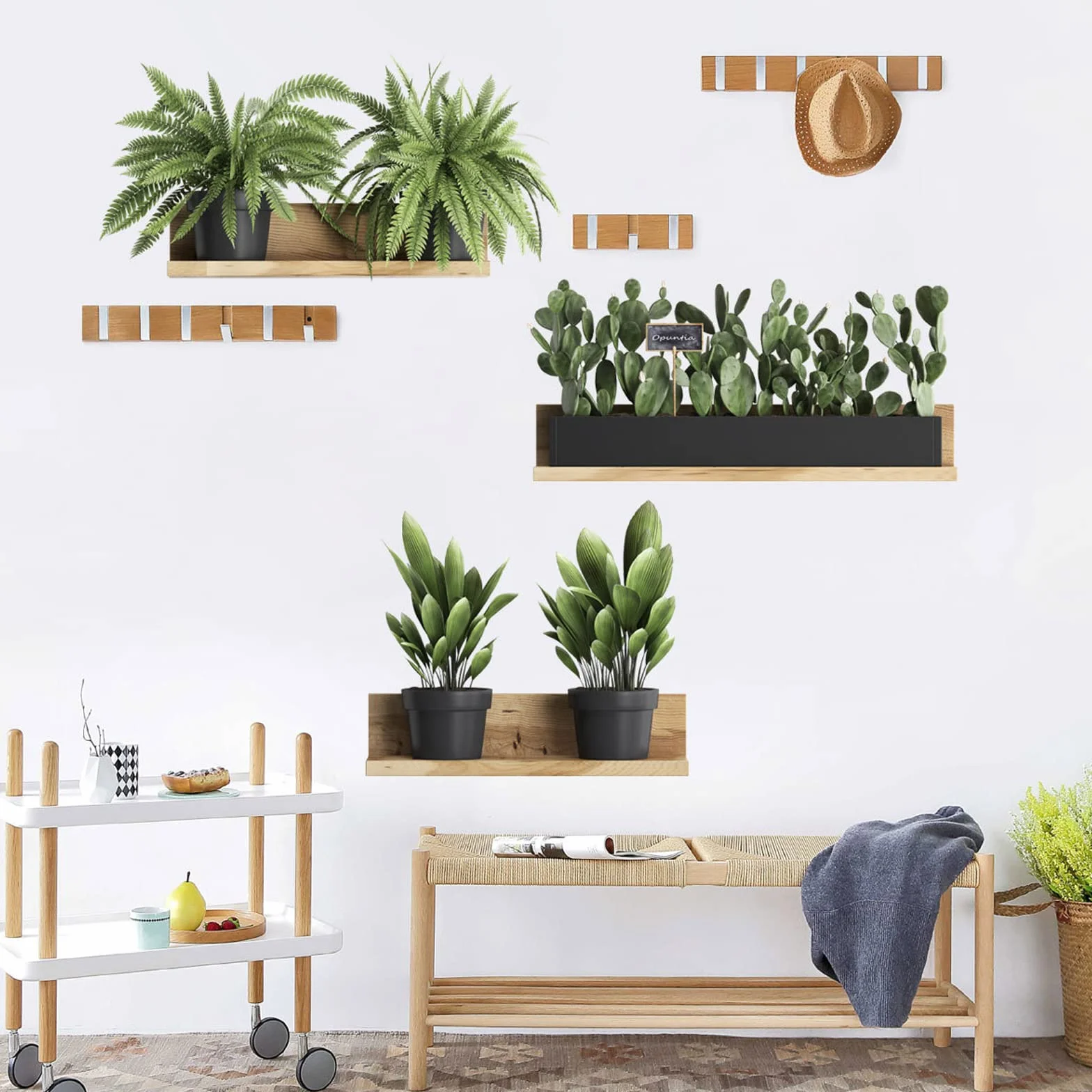 Naklejka ścienna 3D, zdejmowana naklejka ścienna z PCW bonsai, kreatywna dekoracja ścienna, roślina doniczkowa, naklejka ścienna jako dekoracja ścienna do sypialni, salonu, pokoju dziecięcego