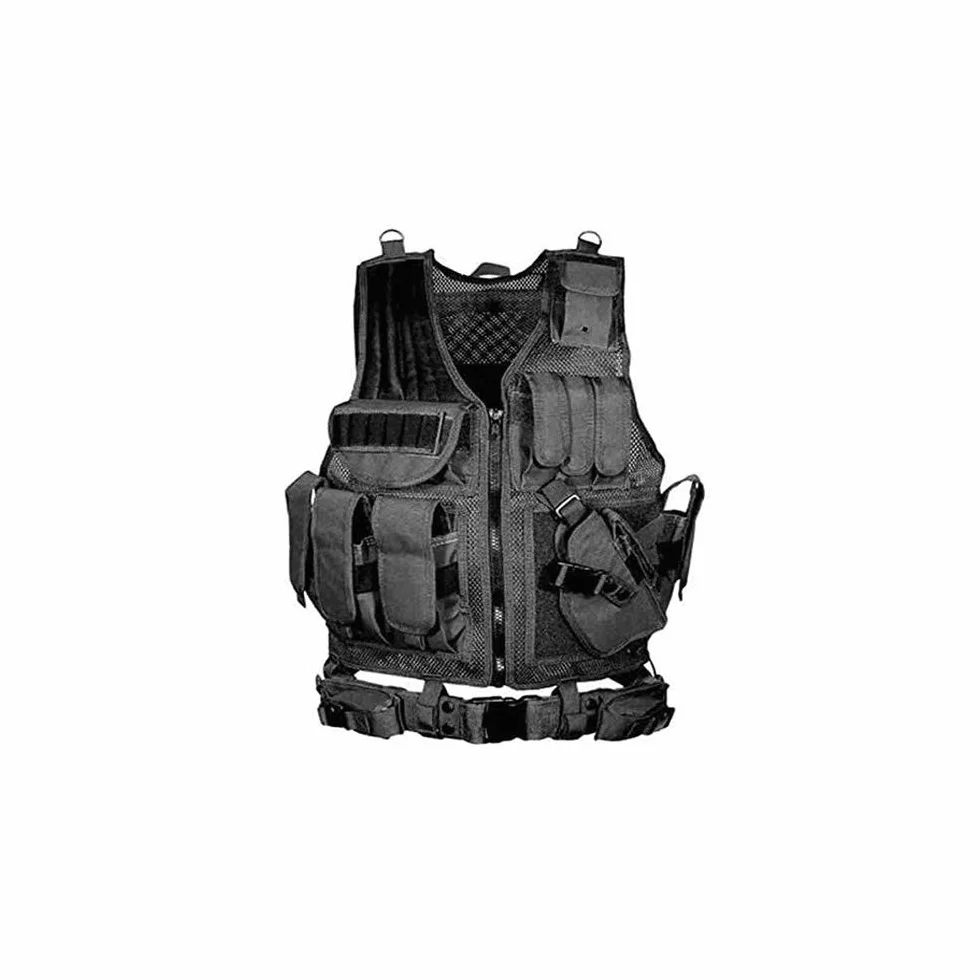 Taktyczna kamizelka wojskowa z poliestru, na kemping, polowanie, wędkowanie, wędrówki, airsoft, do gier wojennych