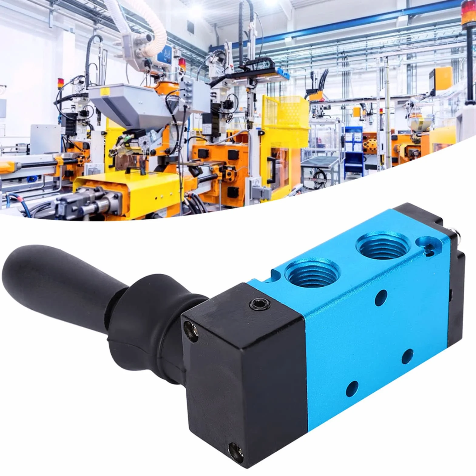 5-drożny 2-pozycyjny zawór pneumatyczny z manualną dźwignią powietrzną 1/4 PT pneumatyczny zawór magnetyczny manualne sterowanie push-pull stop aluminium 4H210-08