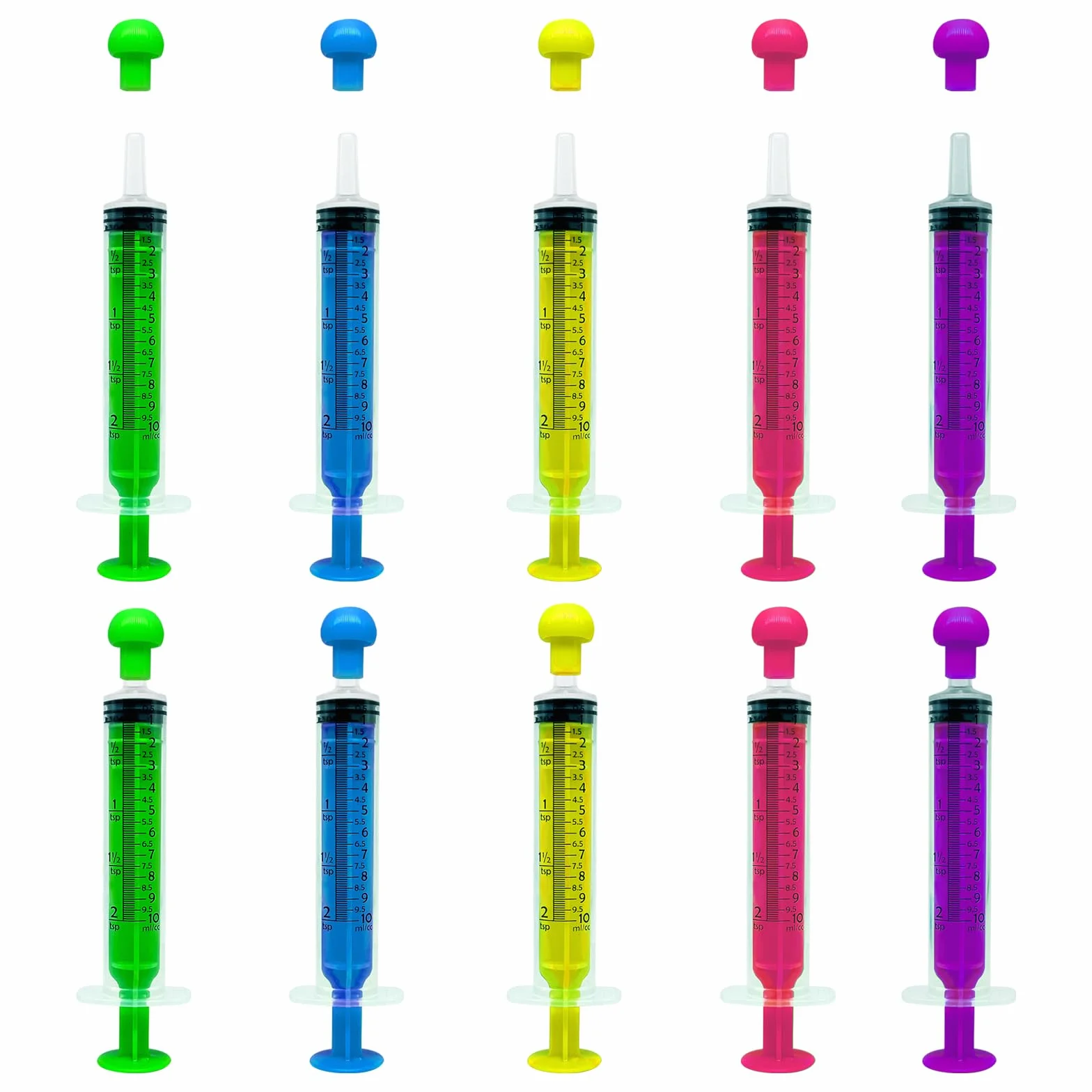 10 sztuk jednorazowych strzykawek z tworzywa sztucznego, 10 ml, 10 ml, z nasadką, z tworzywa sztucznego, bez igły, sterylne strzykawki do karmy dla zwierząt, do uzupełniania, płyn do karmy dla