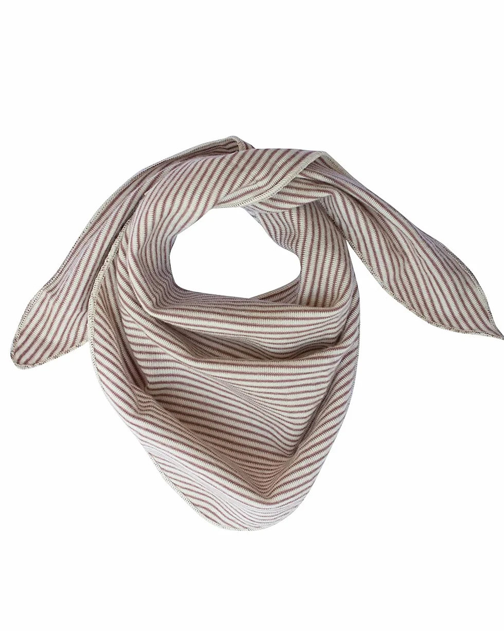 Lilano, Chusta trójkątna dla niemowląt, 70% wełna (kbT), 30% jedwab, 210 g/m², Mauve/Natur, 60x 30 cm (lange / kurze Seite)