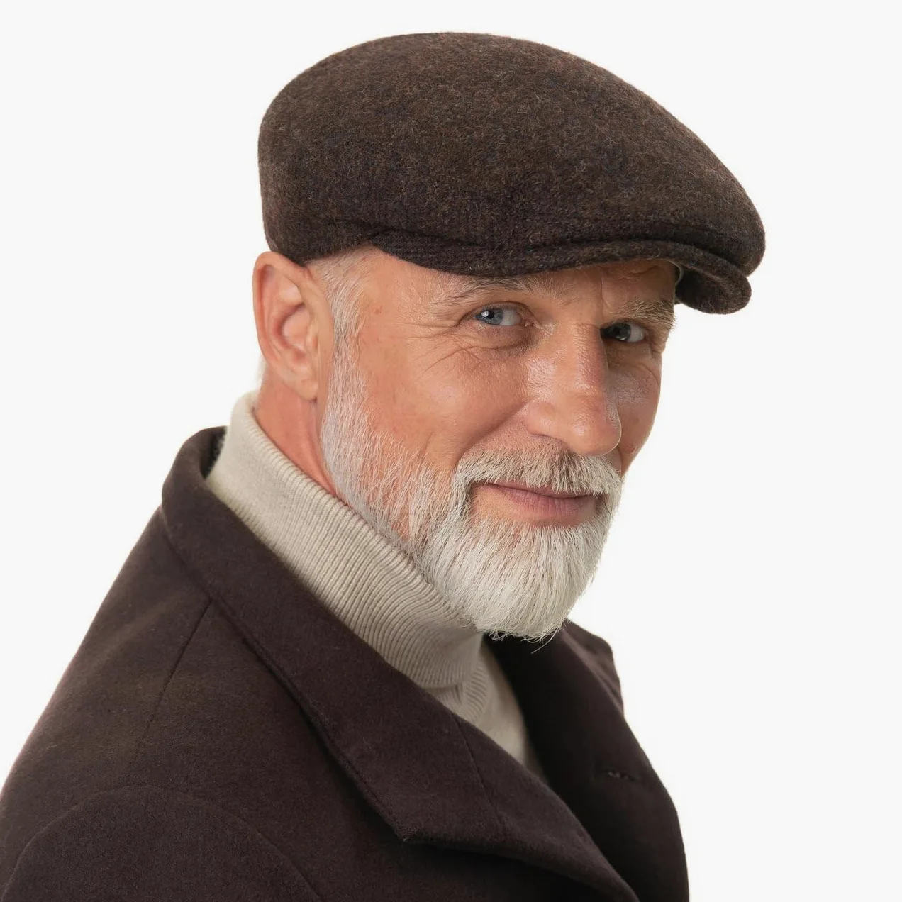 Stetson Kent Wool 160 Years płaska czapka z daszkiem, męska, wyprodukowana w Niemczech, z daszkiem, na jesień, zimę, jesień, zimę, 62 cm, ciemnobrązowa