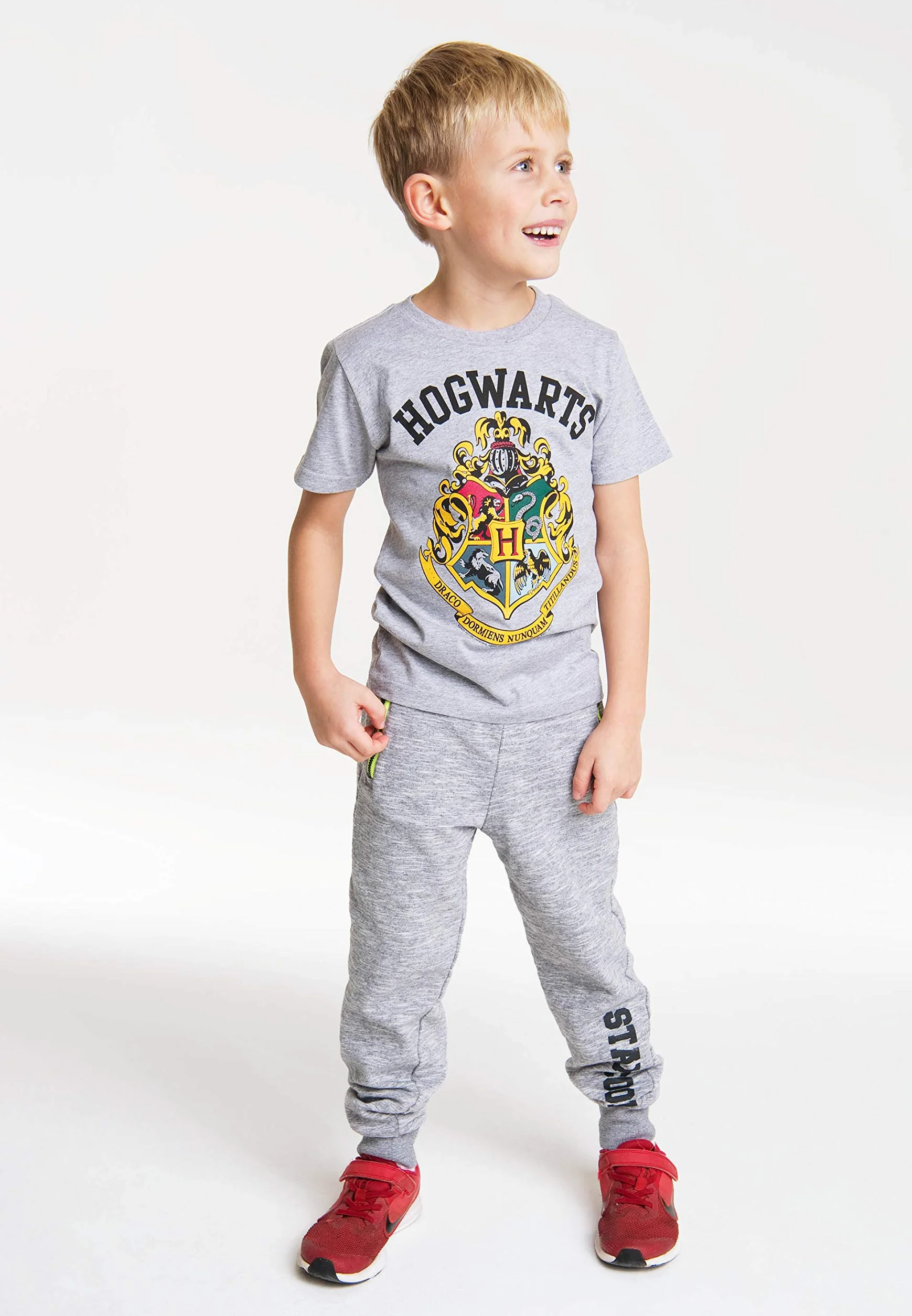 Logoshirt® Harry Potter I Hogwarts I Logo I Koszulka organiczna I Z nadrukiem I Dziecięca I Dziewczęca i chłopięca I Licencjonowany oryginalny design
