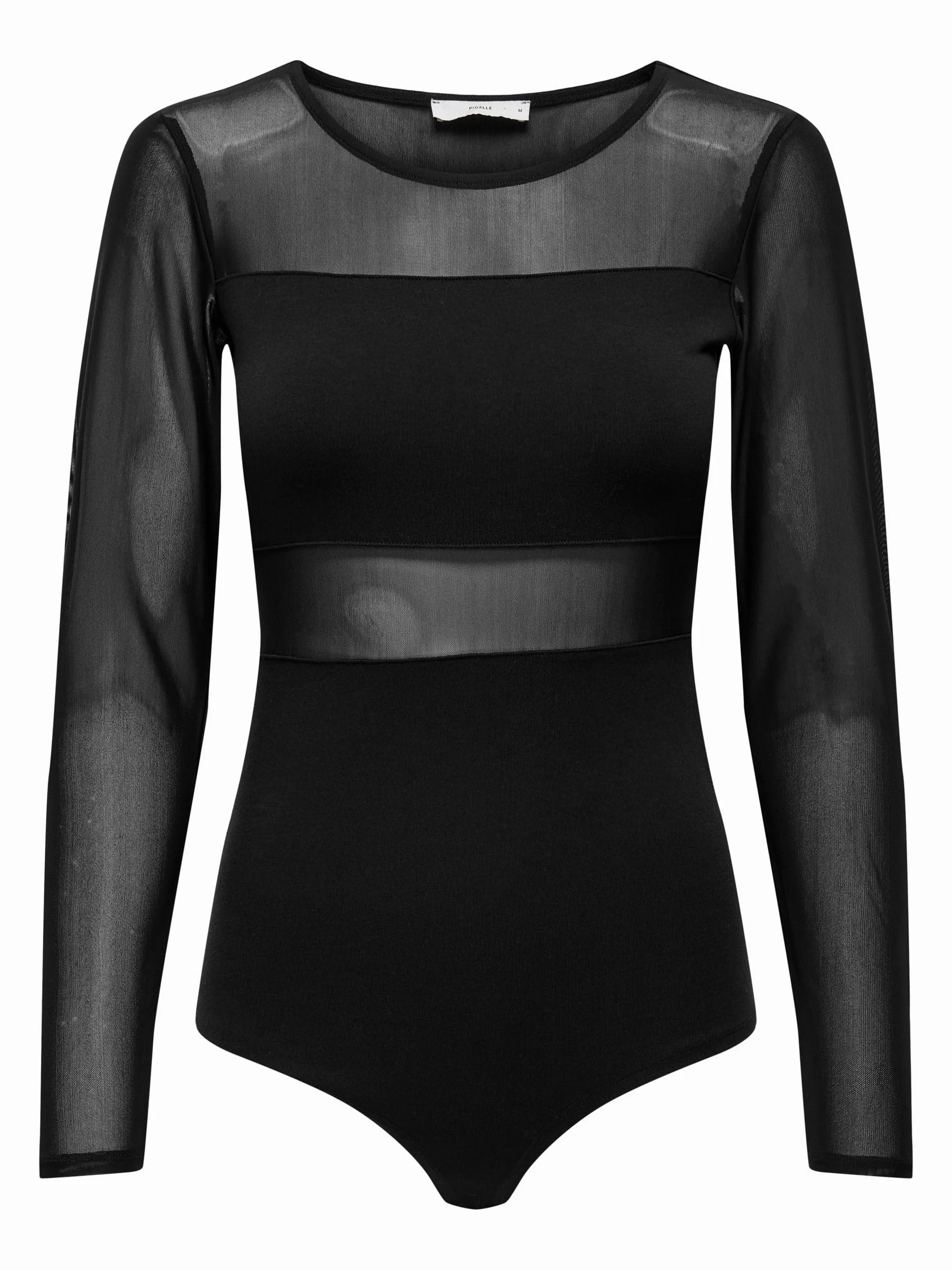 ONLY Damskie body Onlesther L/S Mesh Bodystocking JRS Body czarny M