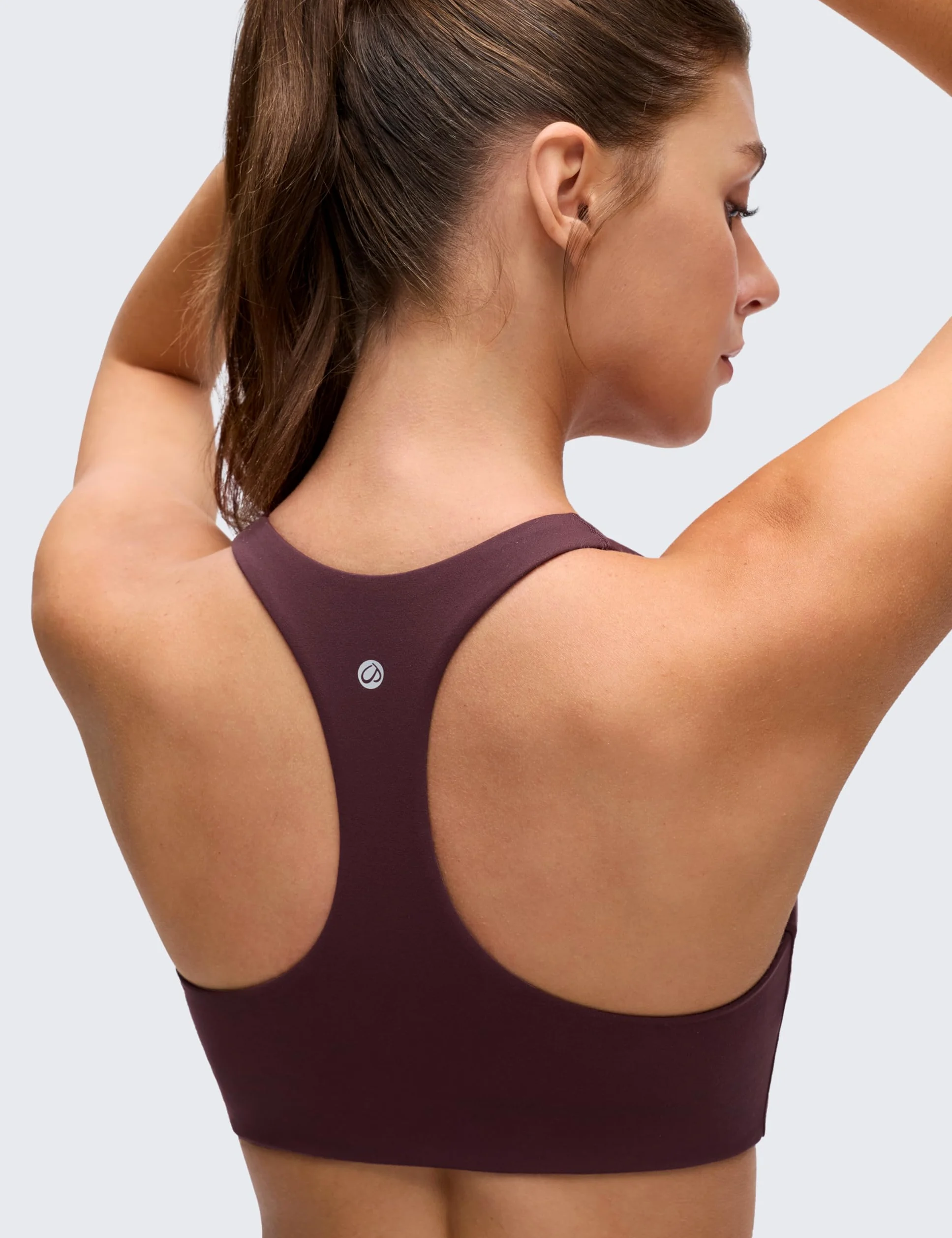 CRZ YOGA Butterluxe Biustonosz sportowy damski z dekoltem w serek – podtrzymujący bokserkę bez fiszbin wyściełany sportowy top do jogi