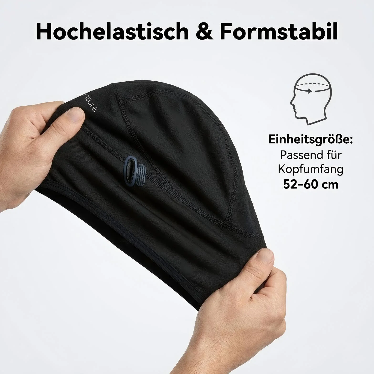 HIKENTURE Czapka rowerowa zimowa wiatroszczelna pod kask z otworem na okulary