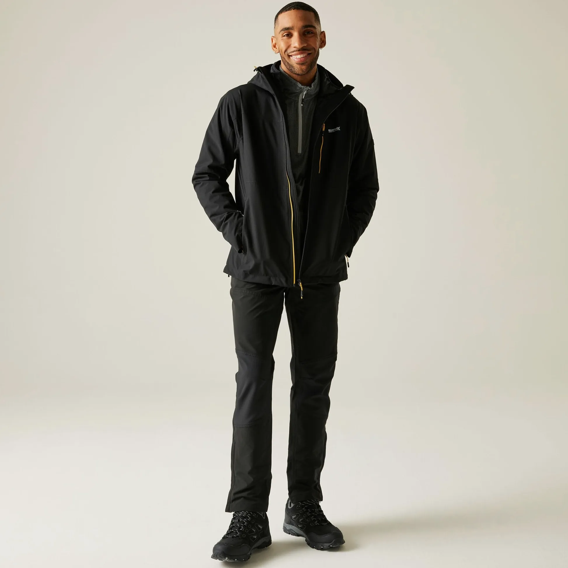 Regatta Męski Kurtka Wentwood 3 W 1, Black, 3XL