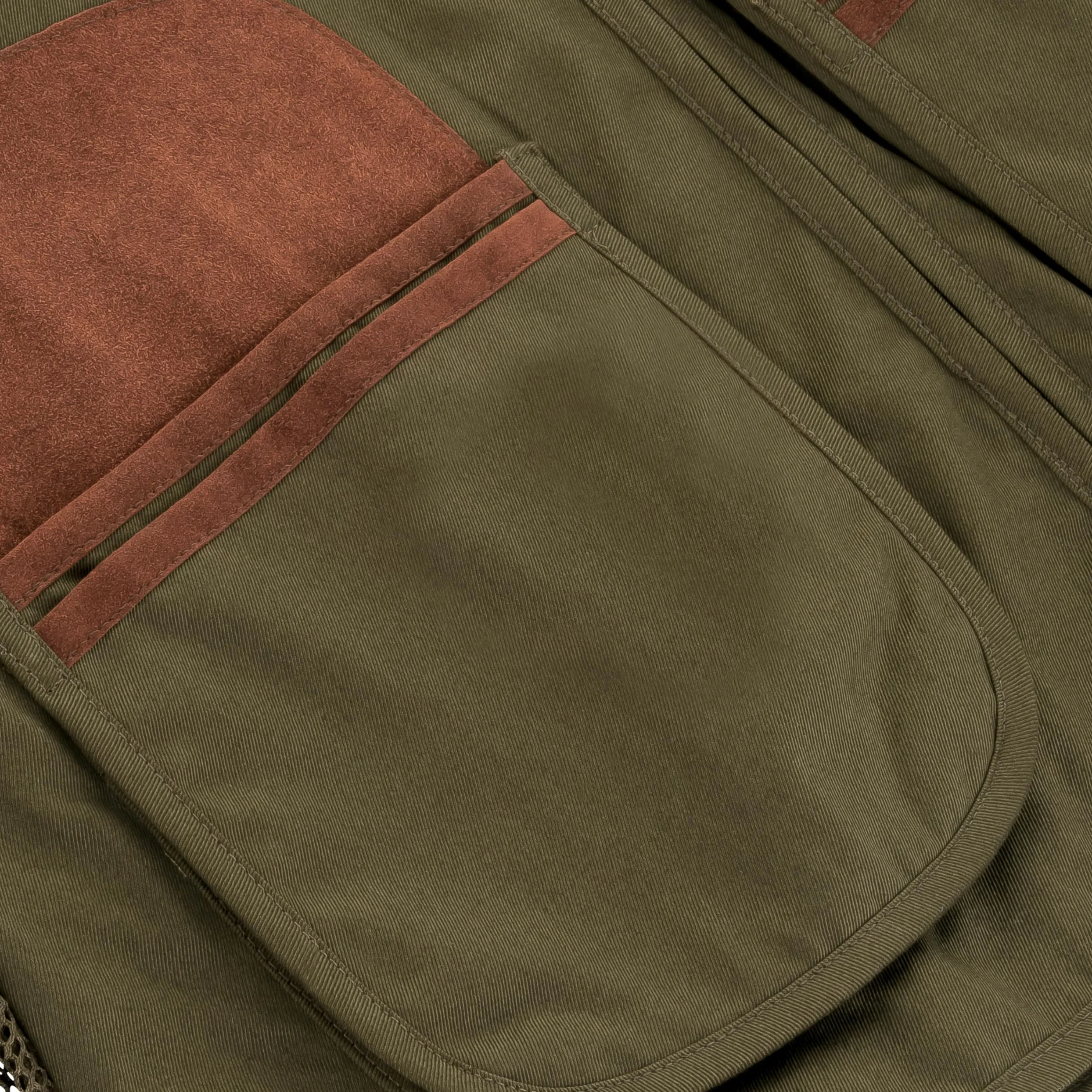 K&S Outdoors Kamizelka strzelnicza Classic oliwkowa zielona męska kamizelka myśliwska Trap Skeet z bawełny