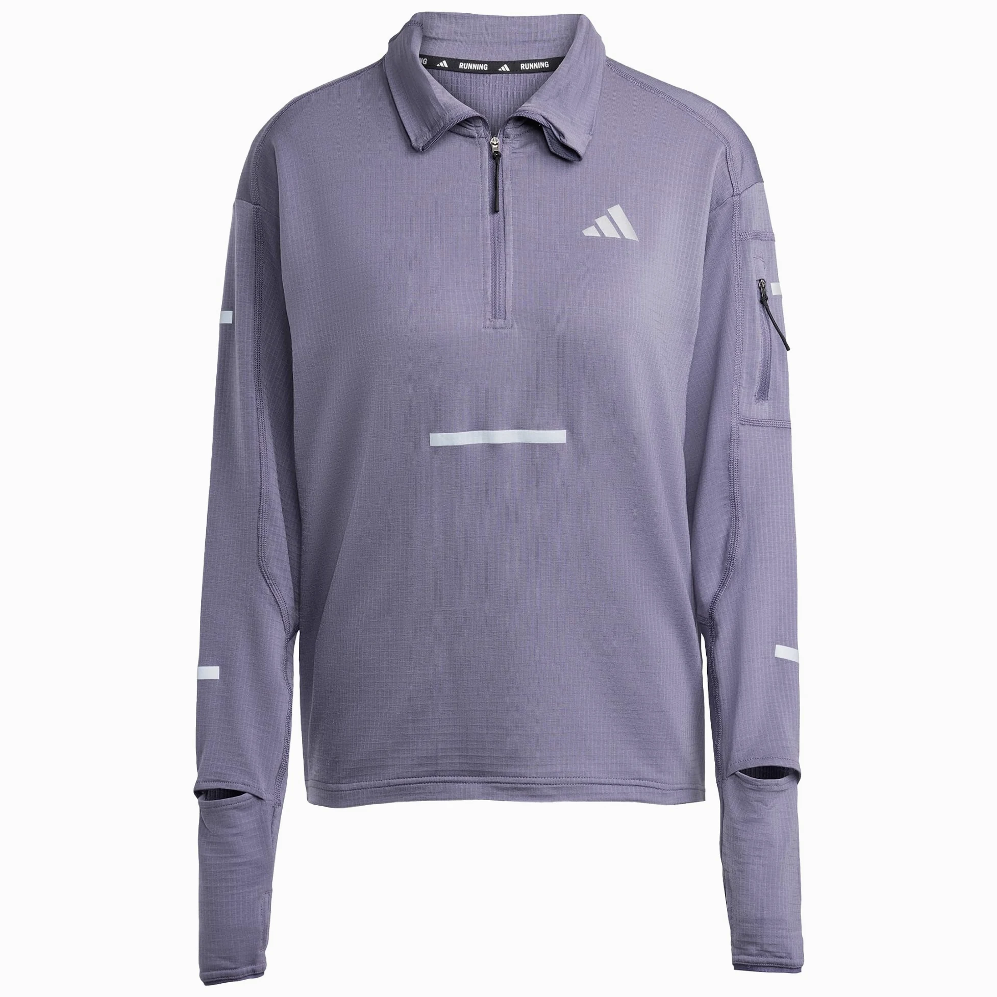 adidas Women's Adi365 Running Climawarm+ koszulka do biegania z zamkiem błyskawicznym do klatki piersiowej