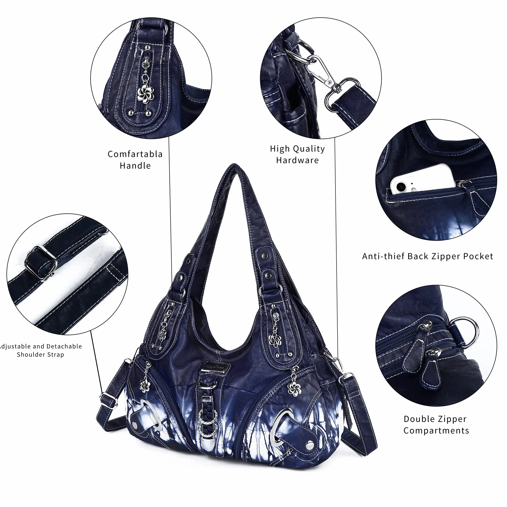 Angel Kiss Torby Hobo Moda Wszechstronna Codzienna Podróż Kobiety