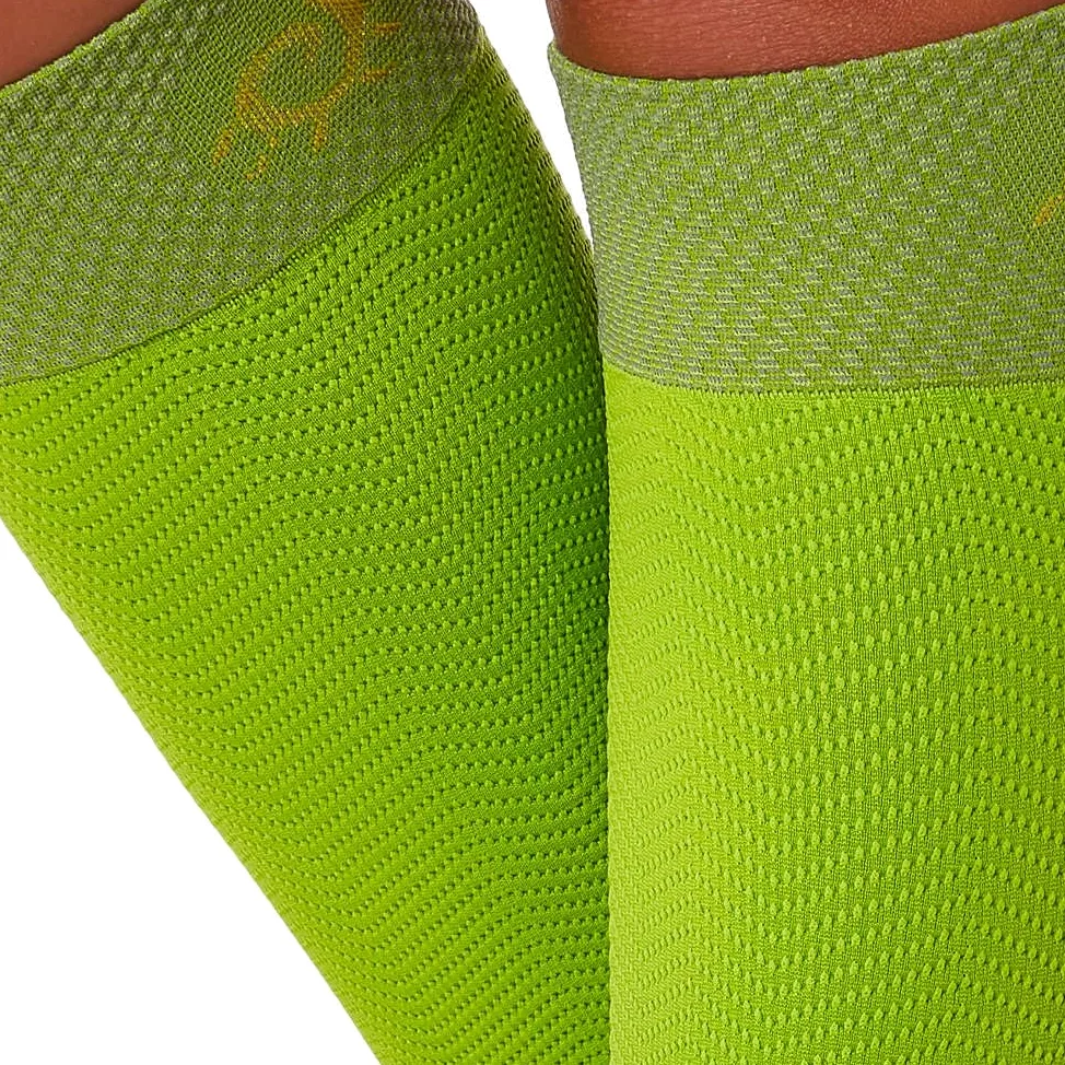SOLIDEA Unisex Active Energy podkolanówki stopniowa kompresja 12/15 mmHg, Świecąca zieleń, Large