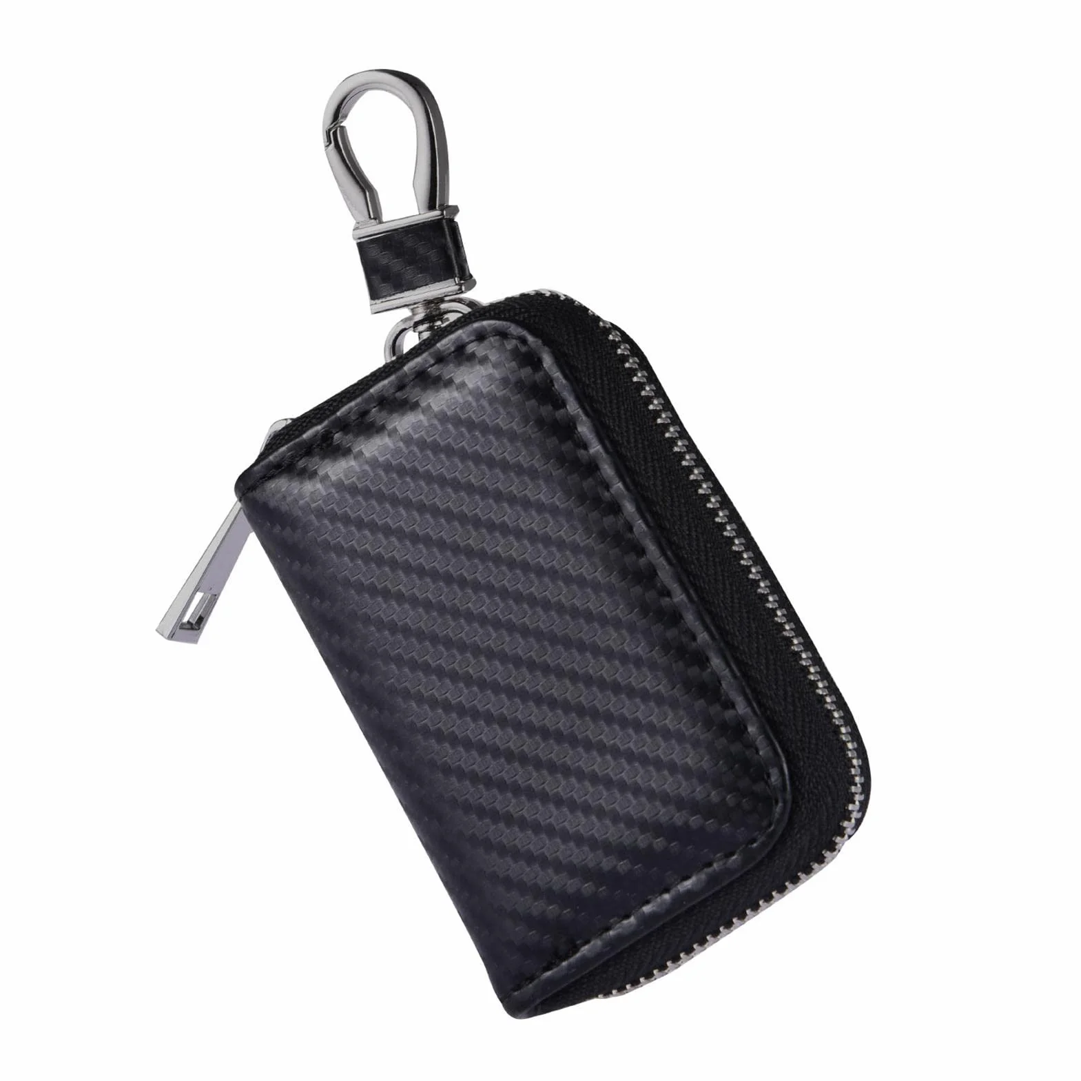 Keyless Go etui ochronne kluczyki samochodowe, pokrowiec kluczyki samochodowe, etui klucze ze skóry PU z zamkiem b?yskawicznym, sygna?u AutoRfid, kiesze? antykradzie?owa, etui