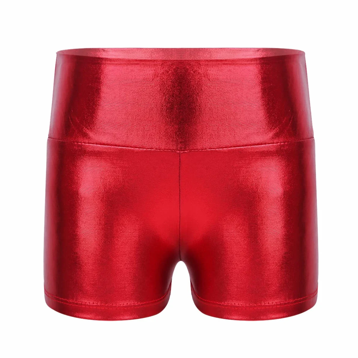 Agoky Dziewczęce metaliczne krótkie spodenki Stretch Slim Fit Hot Pants Gimnastyka Turn Sport bokserki