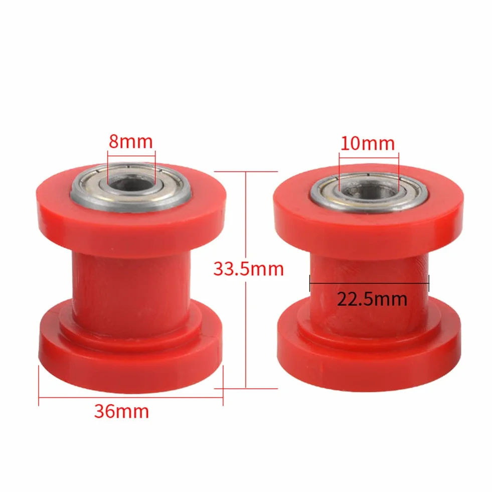 8mm koło pasowe napinaczowe wałek łańcuchowy MoreChioce prowadnica koła napinacza z tworzywa sztucznego do motocykla Dirt Bike Enduro,czarny