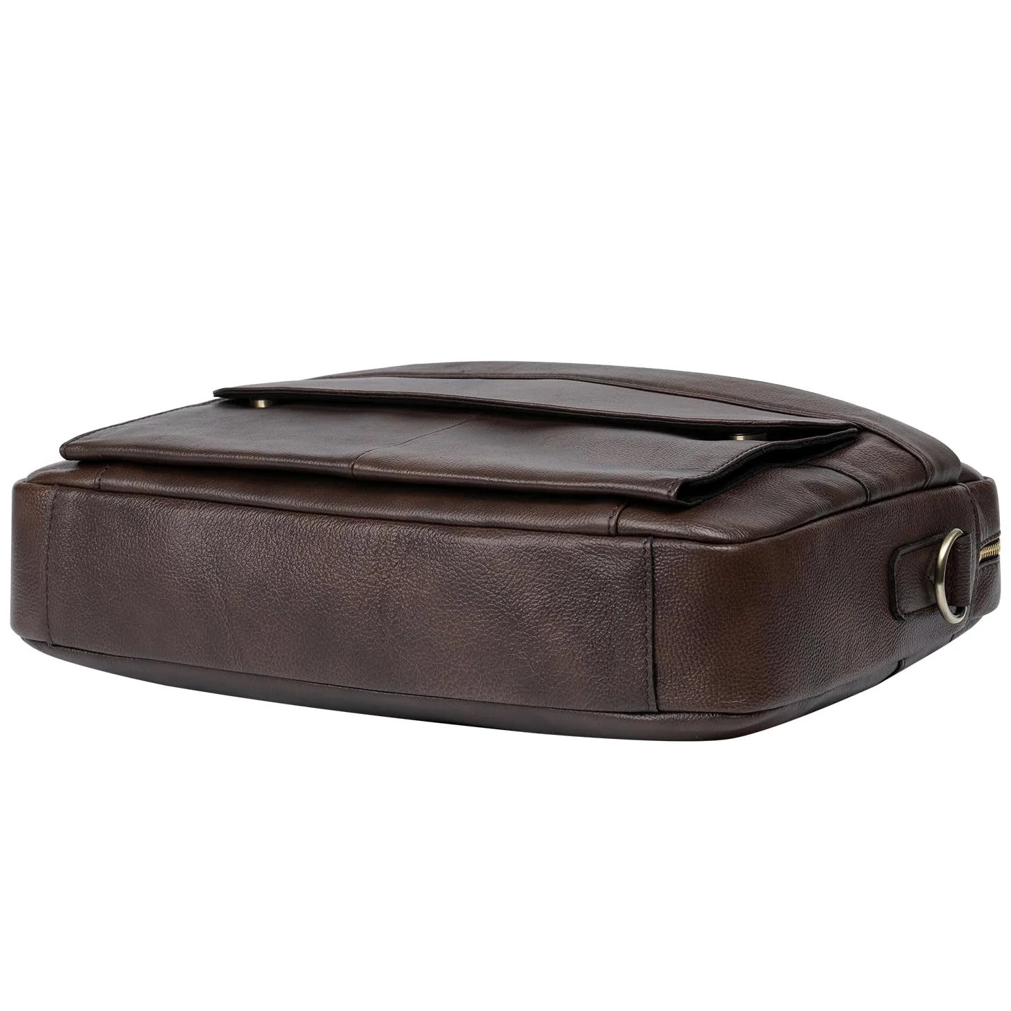 Skórzana teczka 15-calowa torba na laptopa, listonoszka, torba robocza, torebka crossbody, do podróży służbowych, dla mężczyzn, ojca, męża, Cfc-brązowy