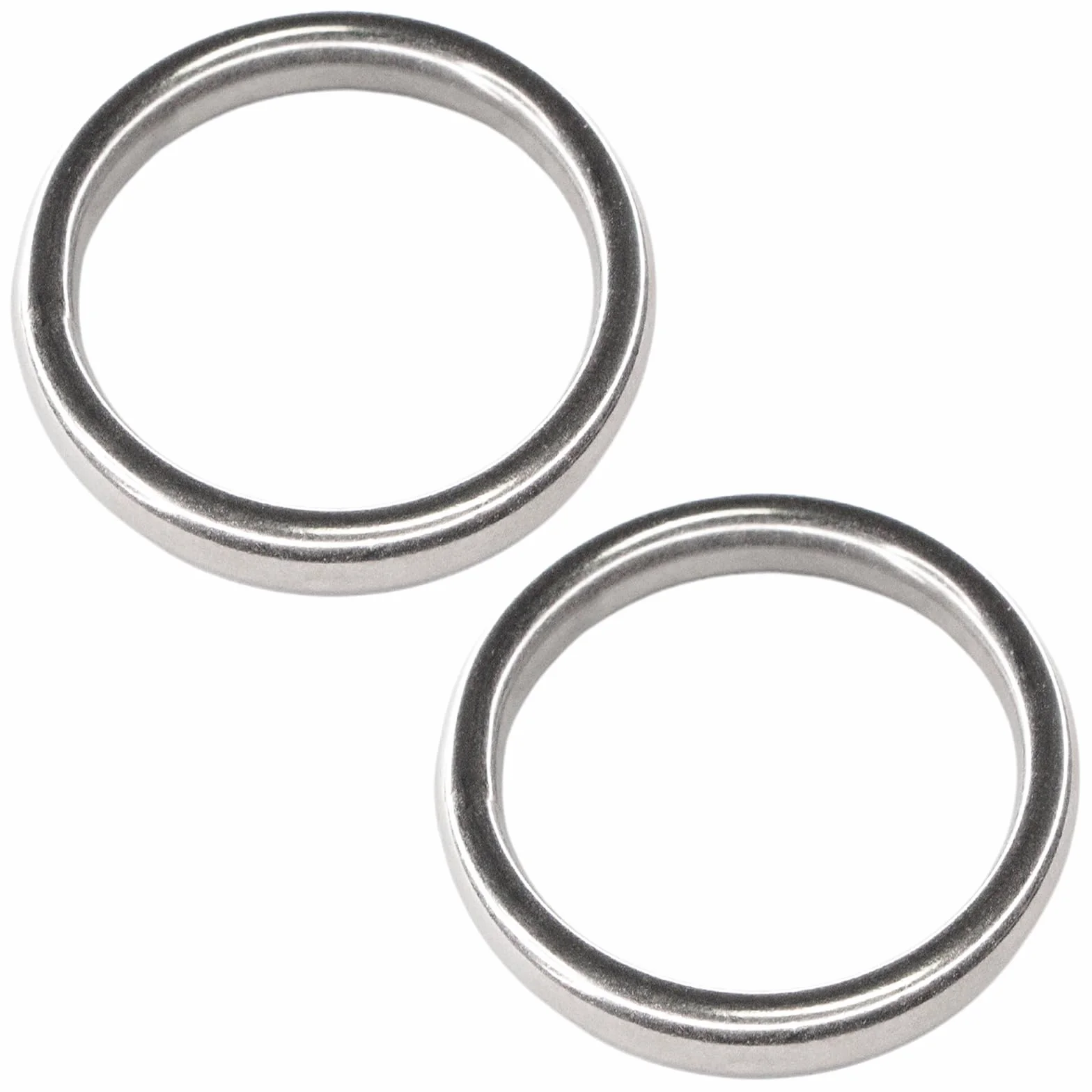 PRIOstahl Okrągłe pierścienie O-Ringi ze stali nierdzewnej - 2 sztuki Rozmiar: 4mm x 35mm - spawane, polerowane, okrągłe pierścienie odpowiednie do robótek, dekoracji, majsterkowania i sportów wodnych