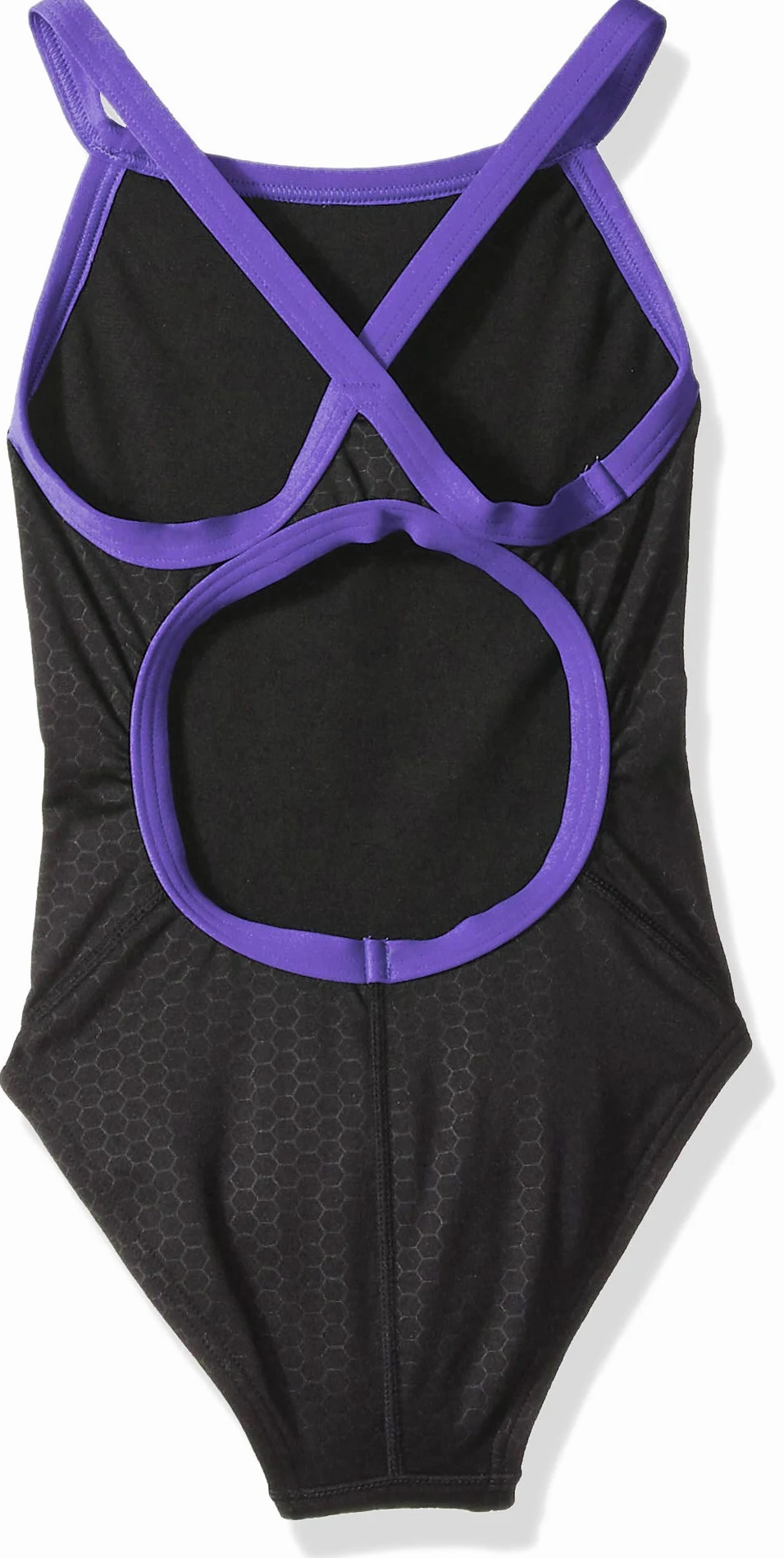 TYR Kostium kąpielowy dla dziewczynek Hexa Diamondfit, czarny/fioletowy, 22