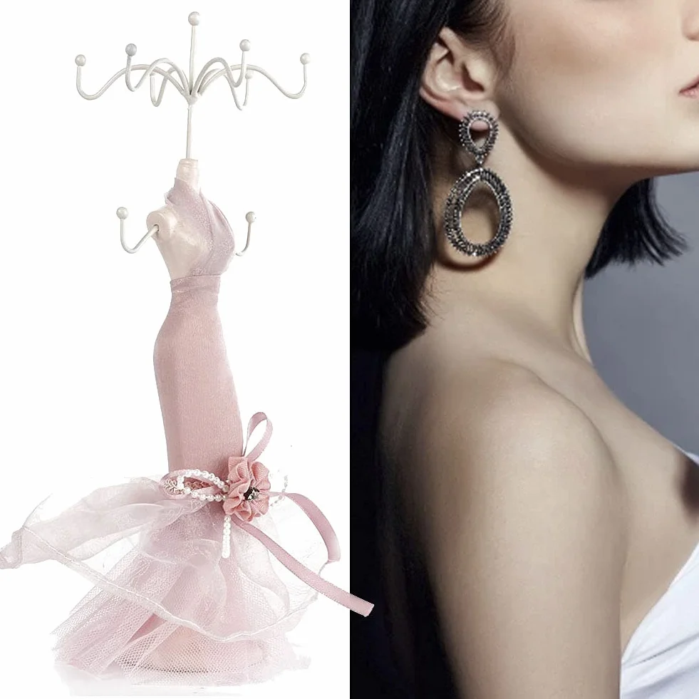 Stojak na Biżuterię Księżniczka Biżuteria Wyświetlacz Lady Model Sukienka Buty Sukienka Naszyjnik Biżuteria Stojak Uchwyt Lady Model Sukienka Buty Szpilki Kolczyk Naszyjnik Pierścień(2)