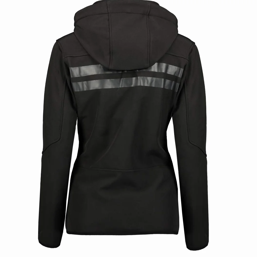 Geographical Norway REINE BELL damska kurtka softshell, kurtka zimowa, kurtka polarowa z kapturem dla kobiet, wodoodporna kurtka z długim rękawem, damska parka