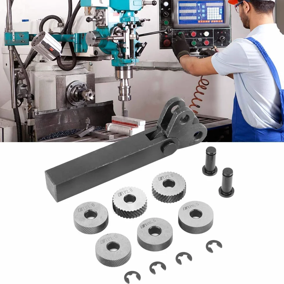 Rändelwerkzeug Stahl 7 Sztuk 0,5/1/2mm Diagonalne Dual Linear Do Obrabiarek Z Wzorami Powierzchniowymi