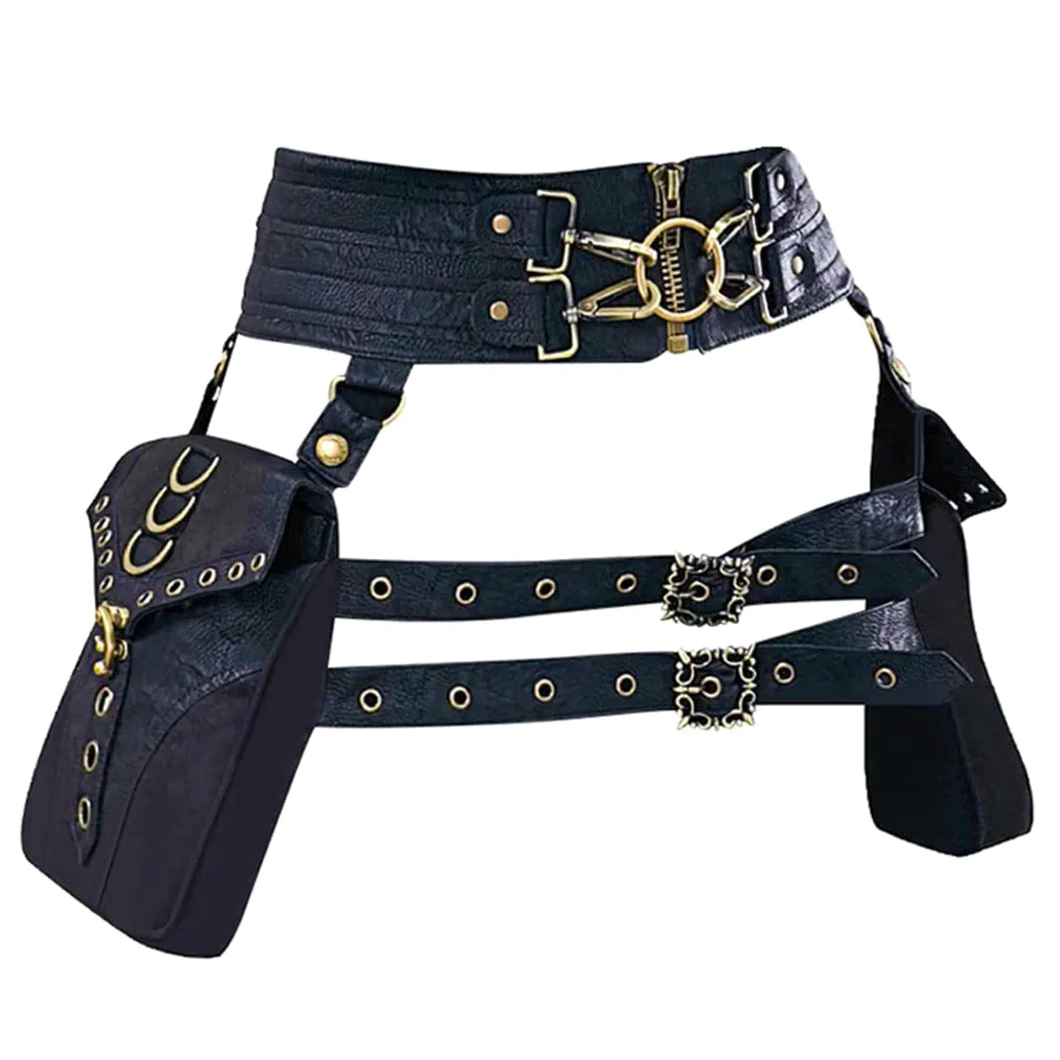Torba biodrowa saszetka nerka crossbody motocykl turystyka uchwyt na telefon portfel vintage skóra na co dzień moda na co dzień gotycki kostium na festiwal torebka biodrowa dla kobiet mężczyzn, Com,