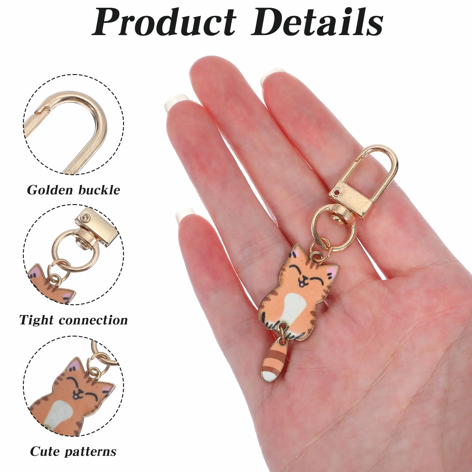 Ouligay 3 sztuki breloczków do kluczy z kotem, mały kot, zawieszka do torebki, prezenty dla miłośników kotów, Cute Cat Keychain Bag Charms, wypełnienie kalendarza adwentowego 2025, prezenty świąteczne