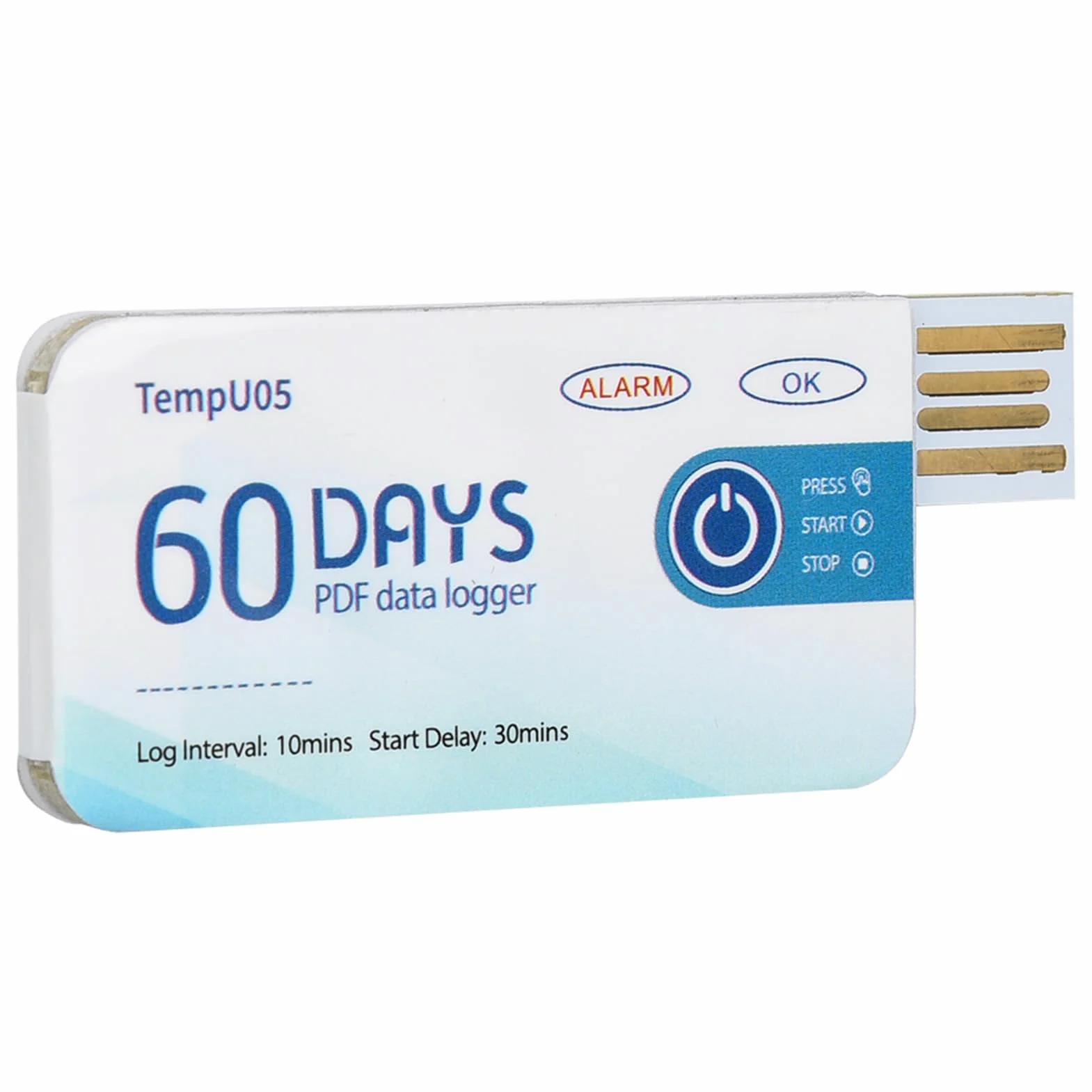 Rejestrator Temperatury, Przechowuj 10000 Danych Rejestrator Temperatury USB o Wysokiej Czułości dla Produktów Chemicznych do Procesu Przechowywania żywności (TempU05)