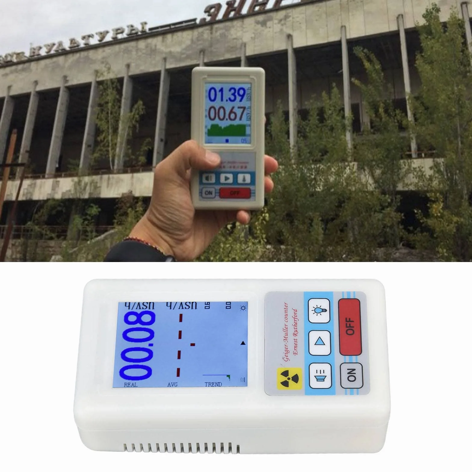 Detektor promieniowania jądrowego, licznik Geigera BR-6 Łatwy do odczytu wielofunkcyjny detektor promieniowania elektromagnetycznego promieniowania jądrowego