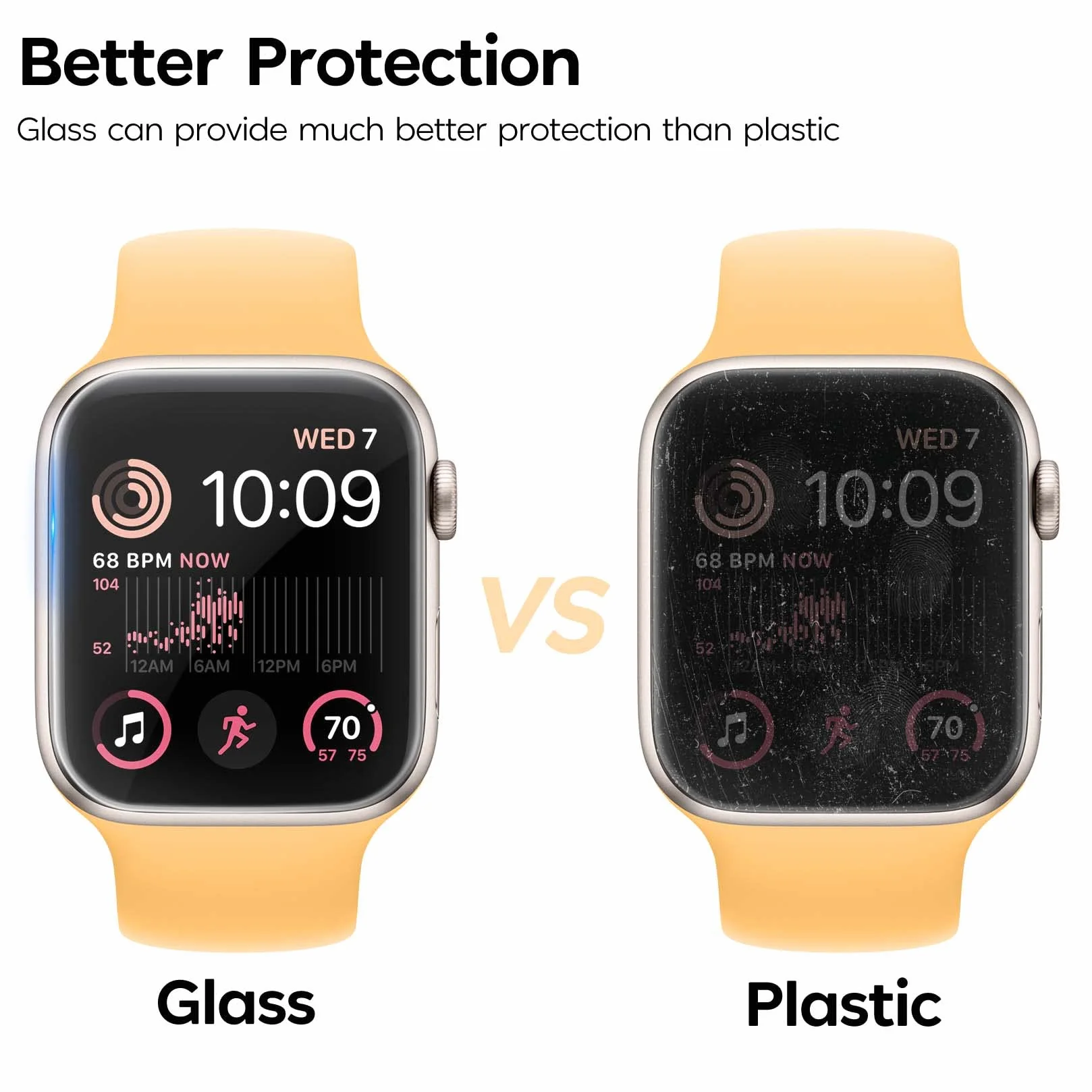 Mowei ochraniacz ekranu 44 mm do Apple Watch Series SE/4/5/6, szkło hartowane 3D 9H, pełne pokrycie bez pęcherzyków, wodoodporna osłona Infinite HD, 3-pak (2022)