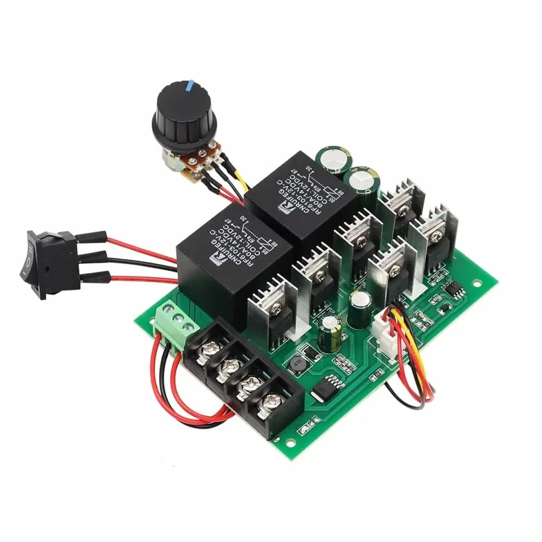 GERUI Sterownik silnika DC 9-50 V, 40 A, regulacja prędkości obrotowej silnika DC, 12 V, 24 V, 36 V, 48 V, 2000 W, moc odwracalna