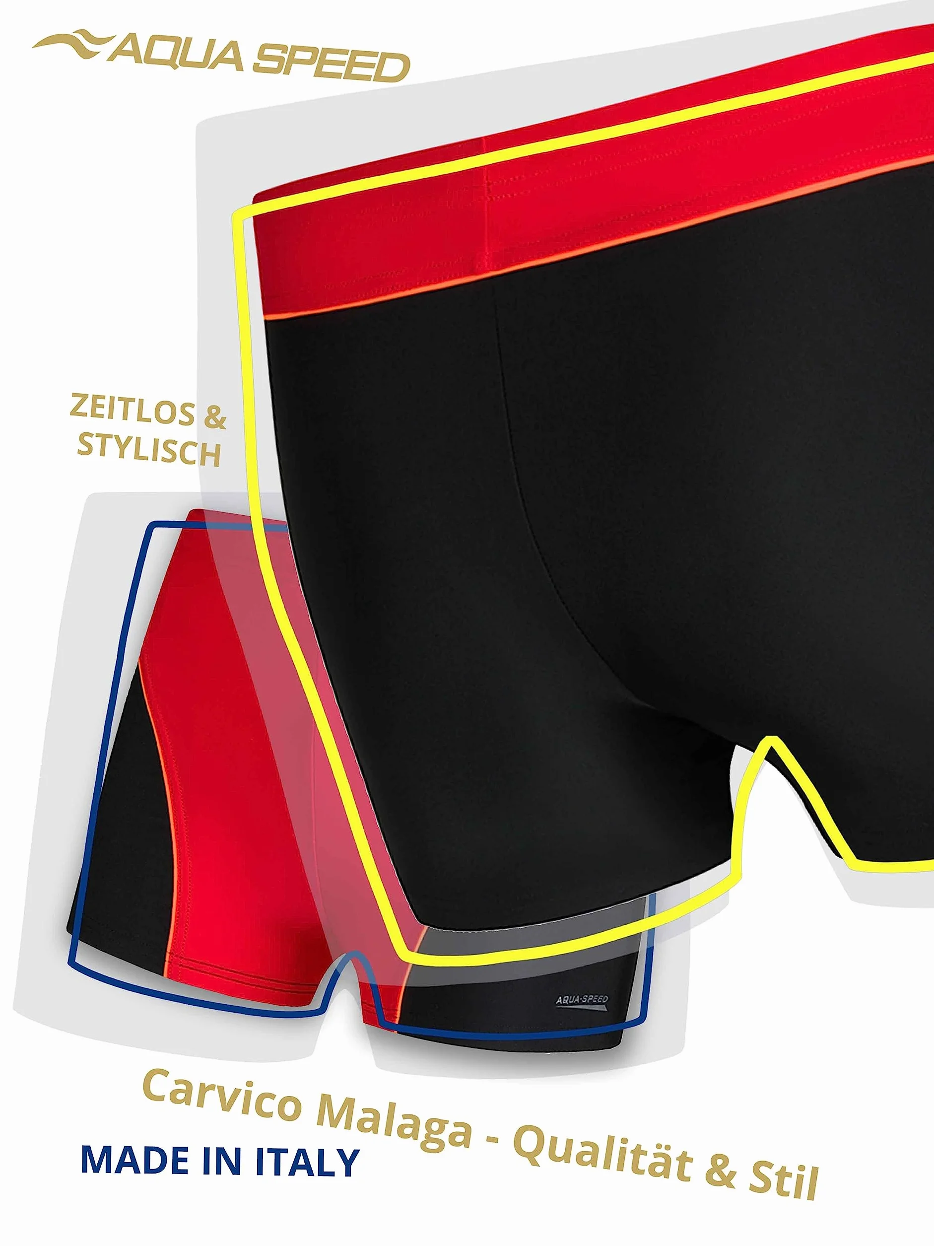 Boys Swim Trunks Aqua Speed UV Protection Chlorine Resistant Drawstring 104-152 cm