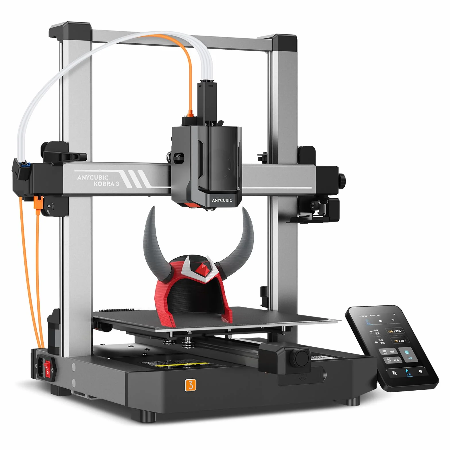 Anycubic Kobra 3 3D Printer 600 mm/s wielokolorowe 250x250x260mm