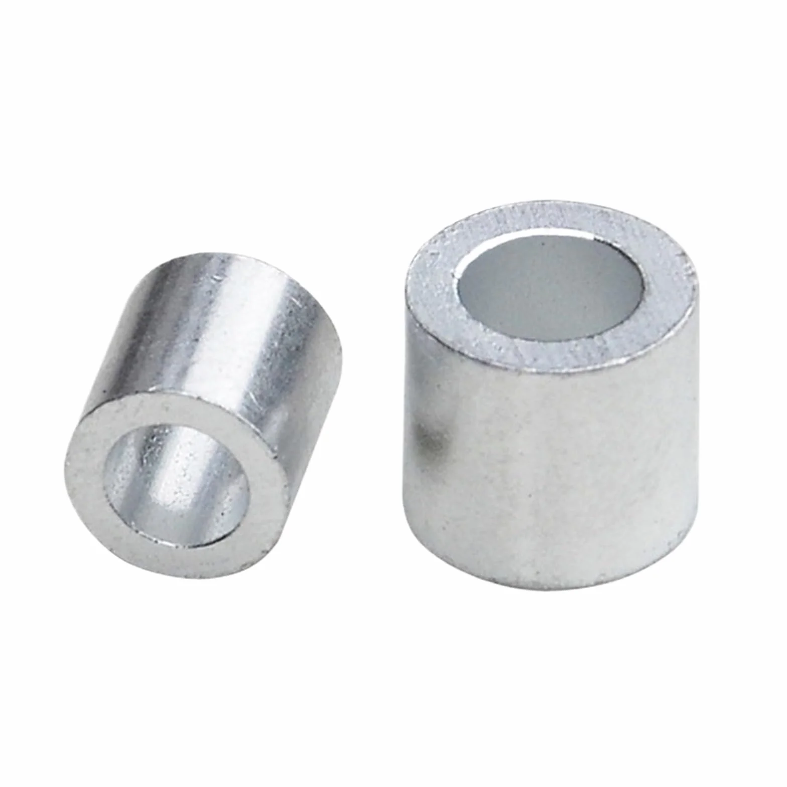 1 szt. Zacisk do liny stalowej Złączka wtłaczana Biały okrągły otwór Aluminiowe zaciski kablowe Rękawy Końcówki kablowe (Color : Silver, Size : M2.5 (100pcs))